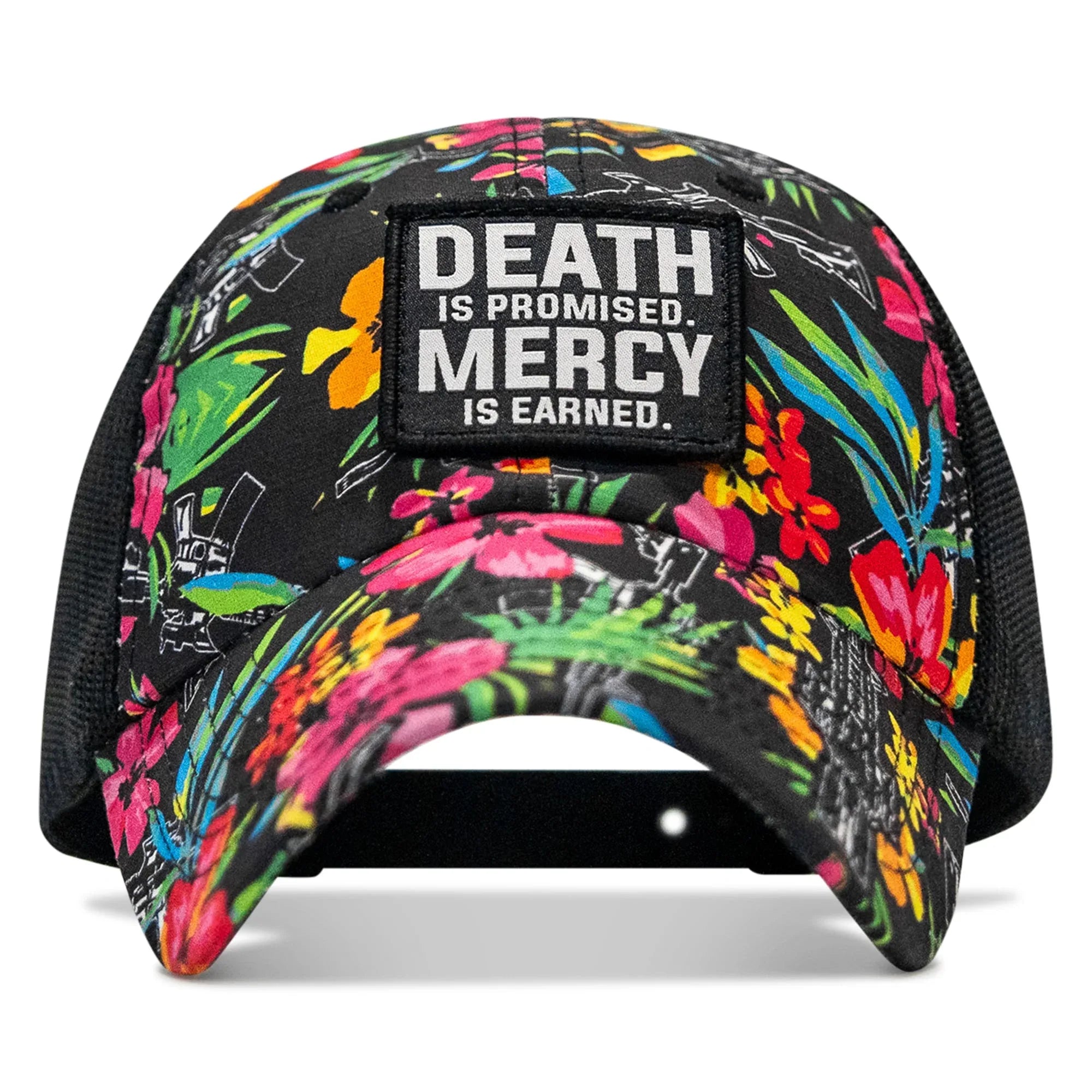 Death Is Promised. Mercy Is Earned Patch. Tactical Ripstop Mesh Snapback Hat - Combat Iron Apparel Co.
