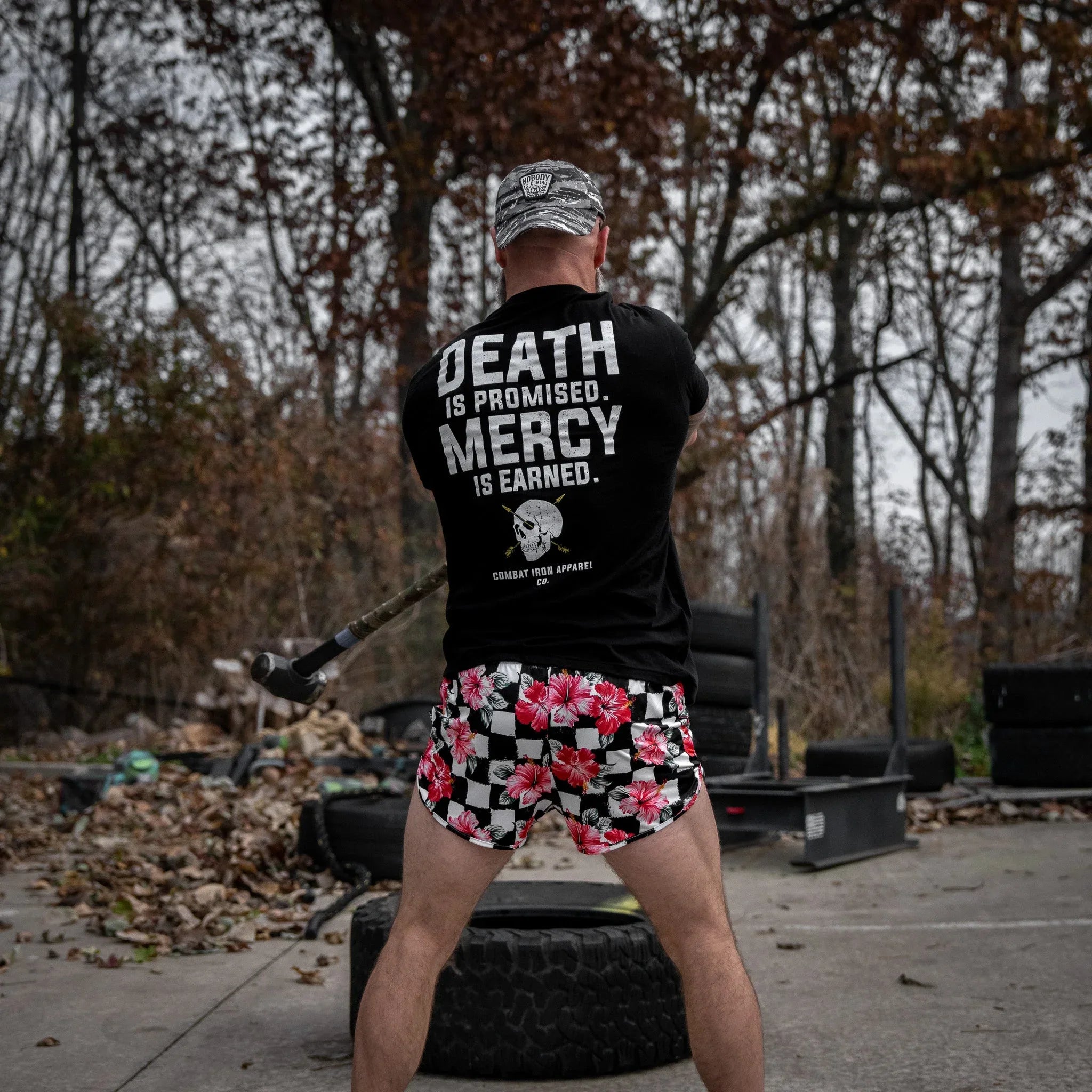 Death Is Promised. Mercy Is Earned Men's T-Shirt - Combat Iron Apparel Co.