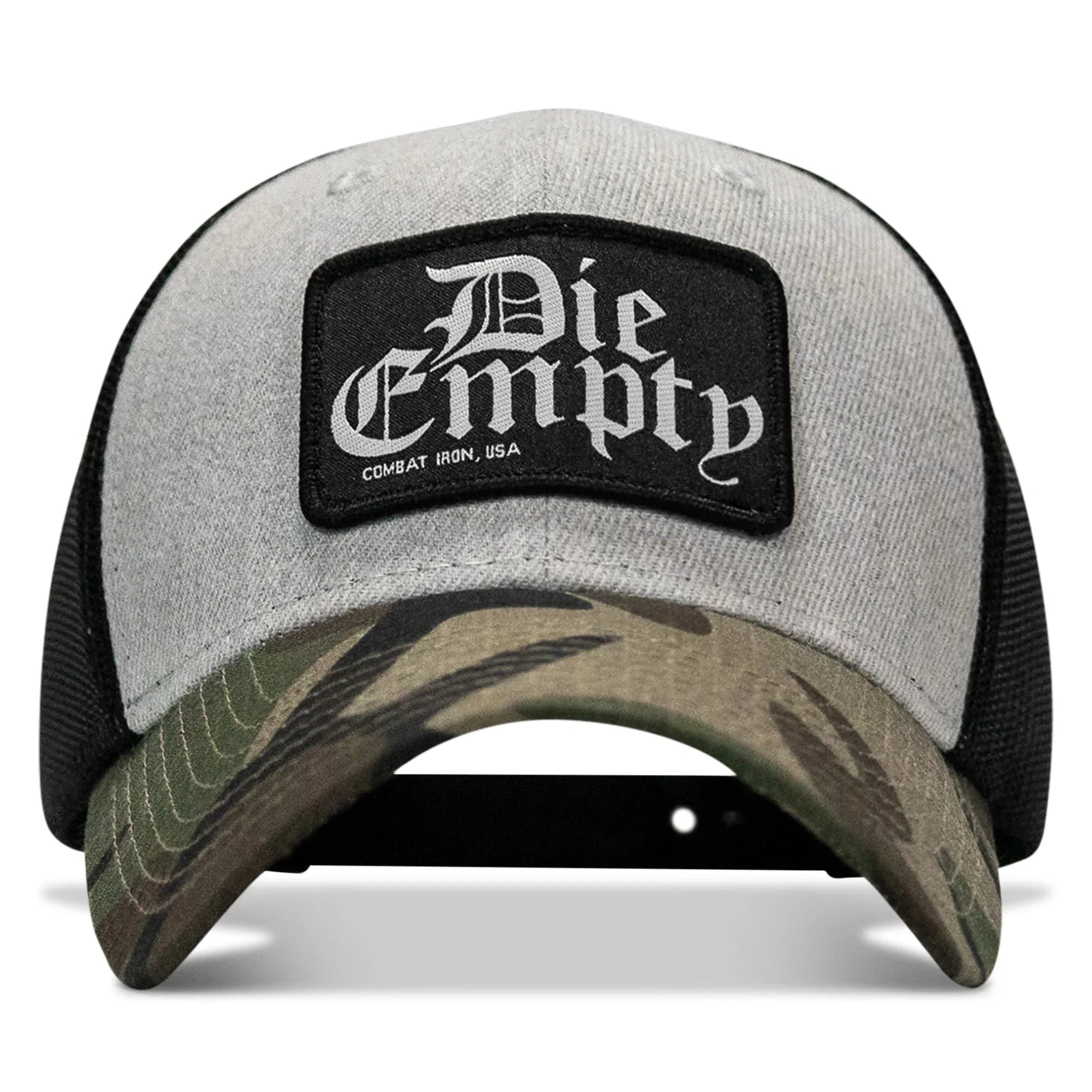 Die Empty Black Patch Snapback Hat - Combat Iron Apparel Co.