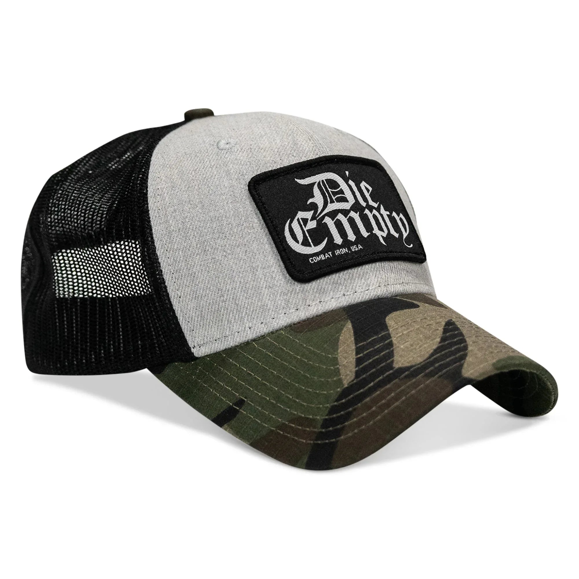 Die Empty Black Patch Snapback Hat - Combat Iron Apparel Co.
