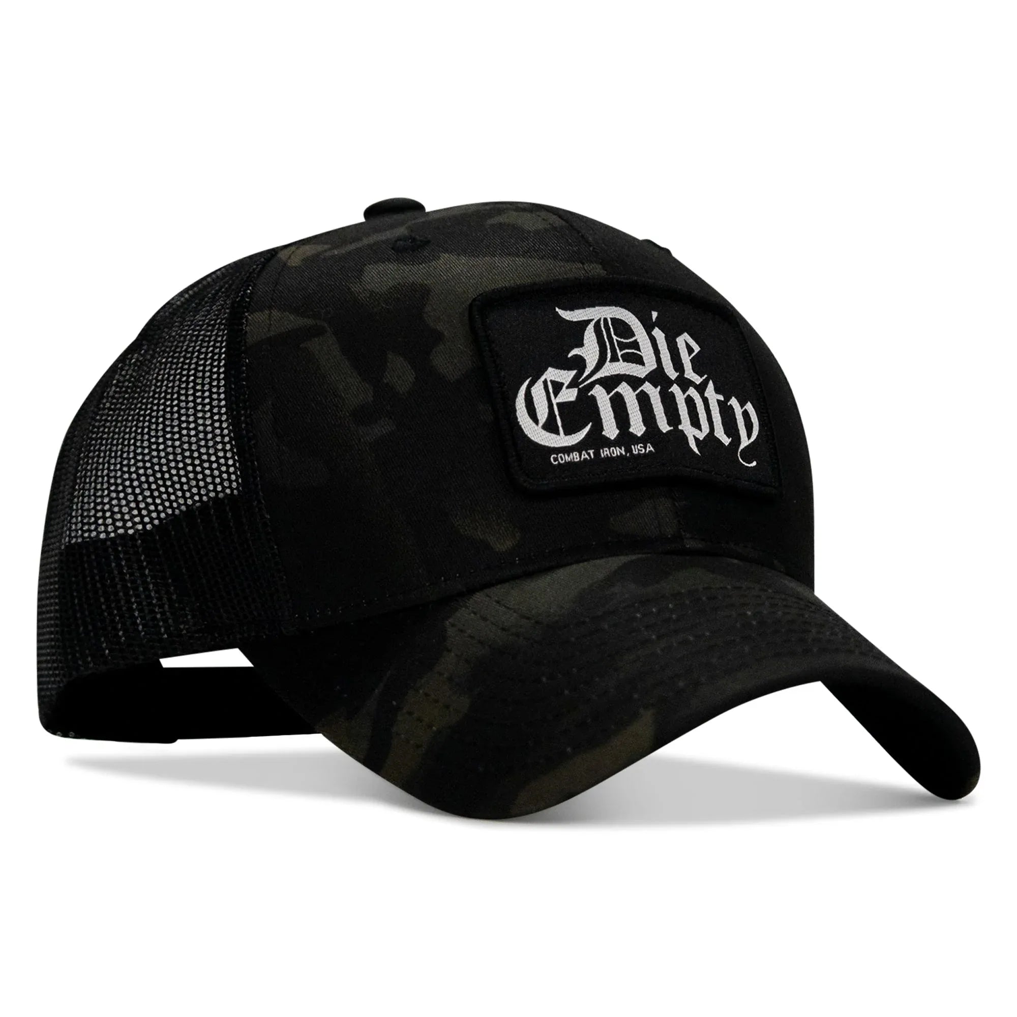Die Empty Black Patch Snapback Hat - Combat Iron Apparel Co.