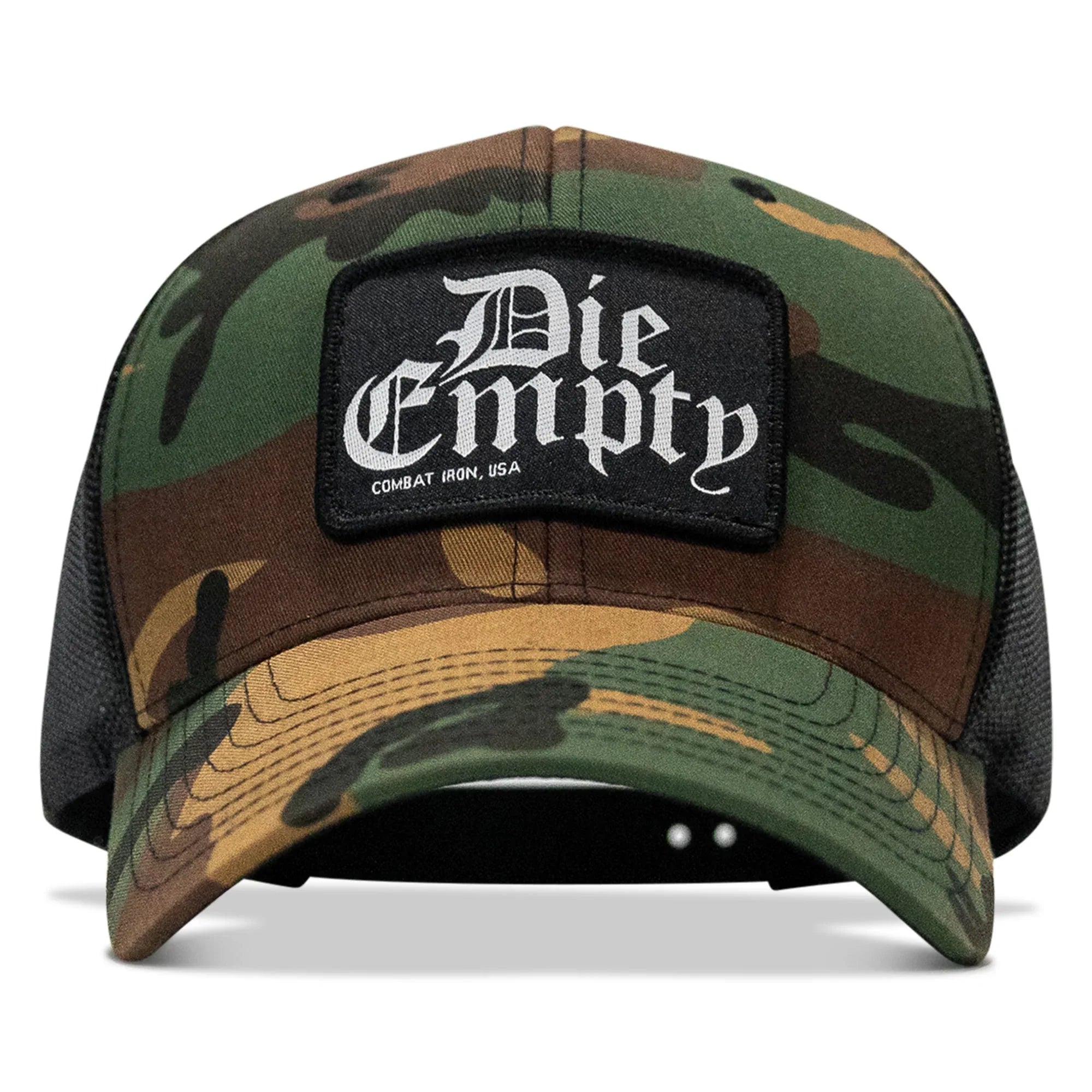 Die Empty Black Patch Snapback Hat - Combat Iron Apparel Co.