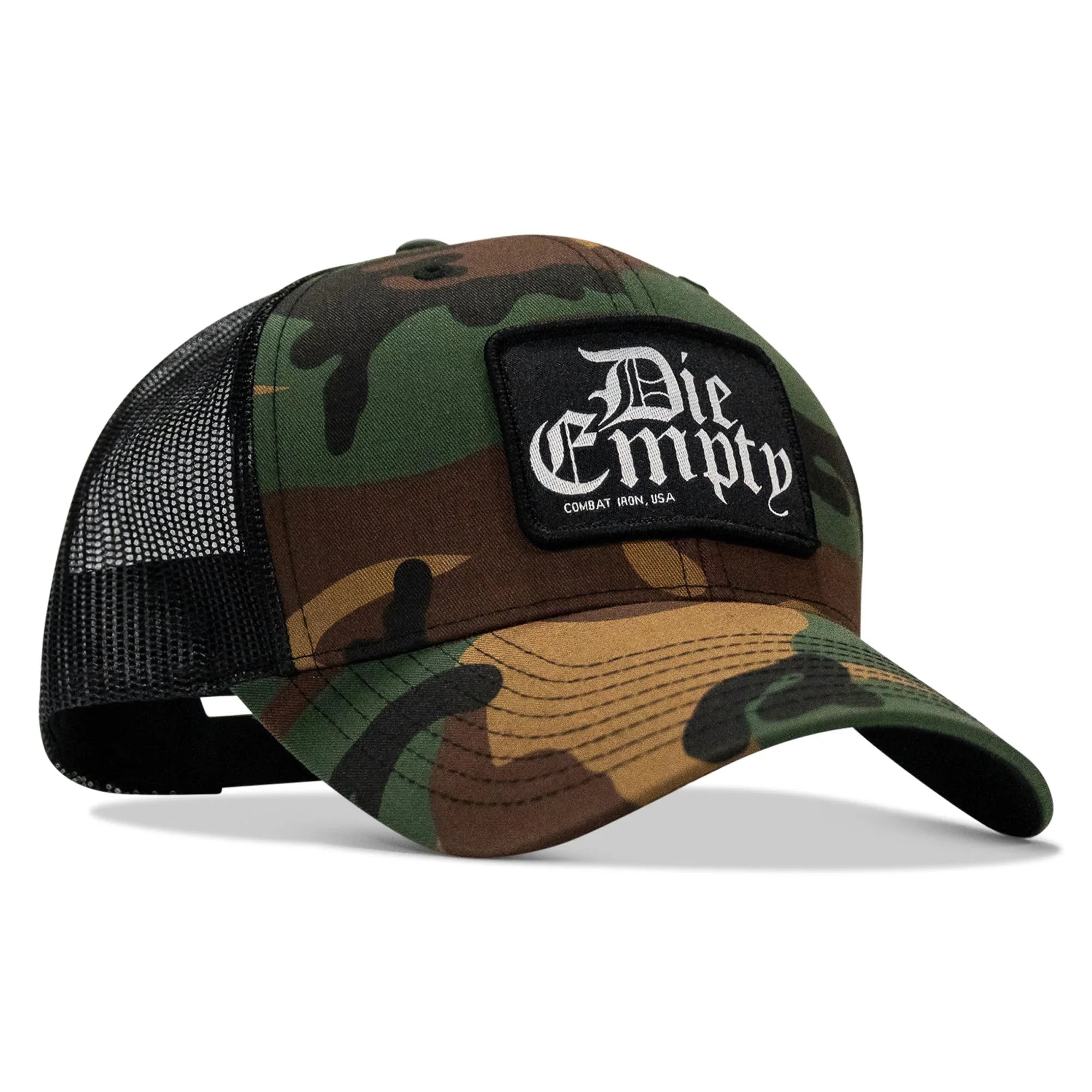 Die Empty Black Patch Snapback Hat - Combat Iron Apparel Co.