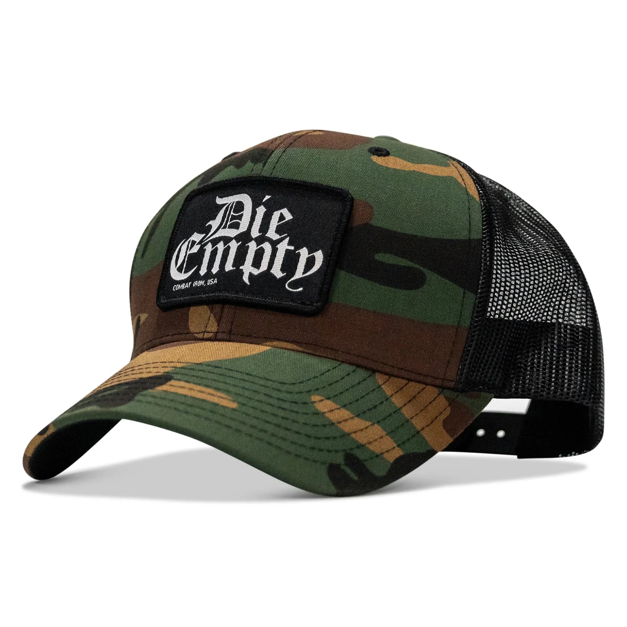 Die Empty Black Patch Snapback Hat - Combat Iron Apparel Co.