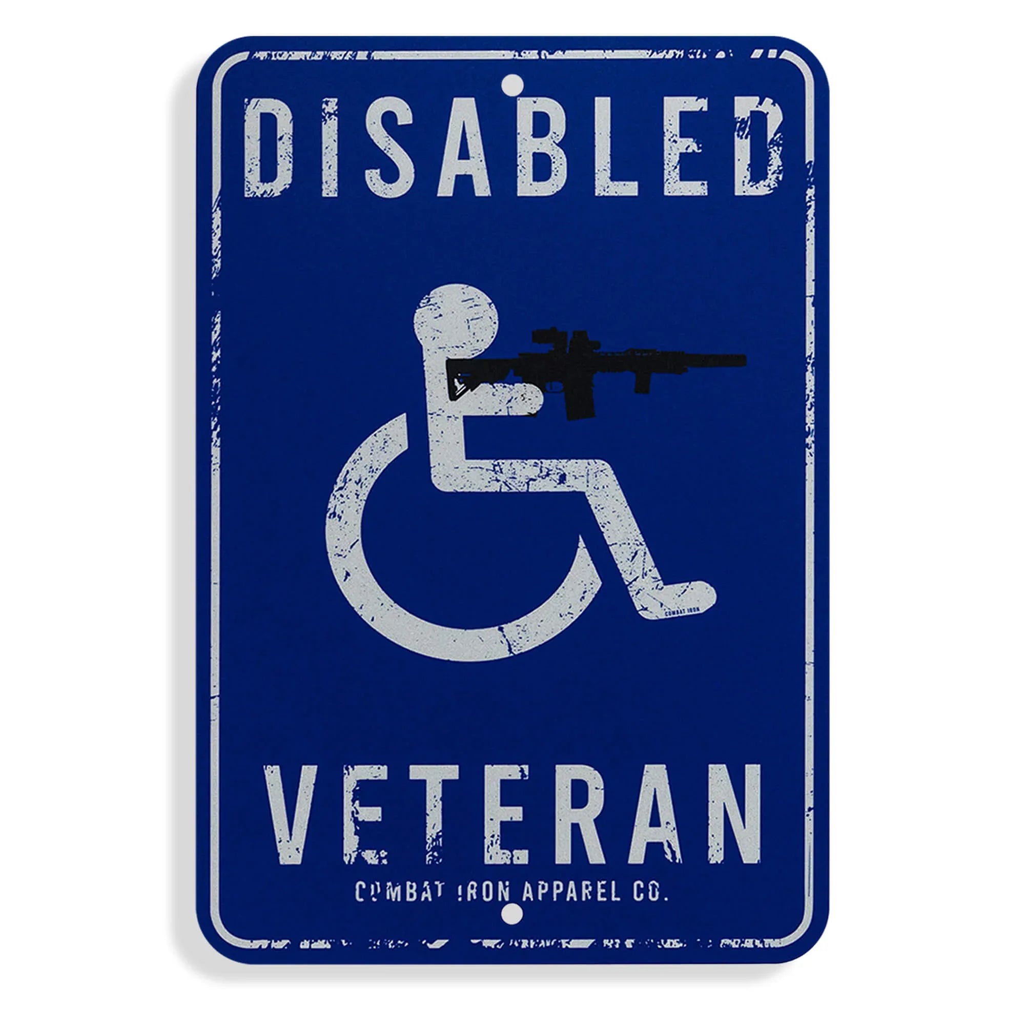 Disabled Veteran Metal Wall Mounted Sign - Combat Iron Apparel Co.