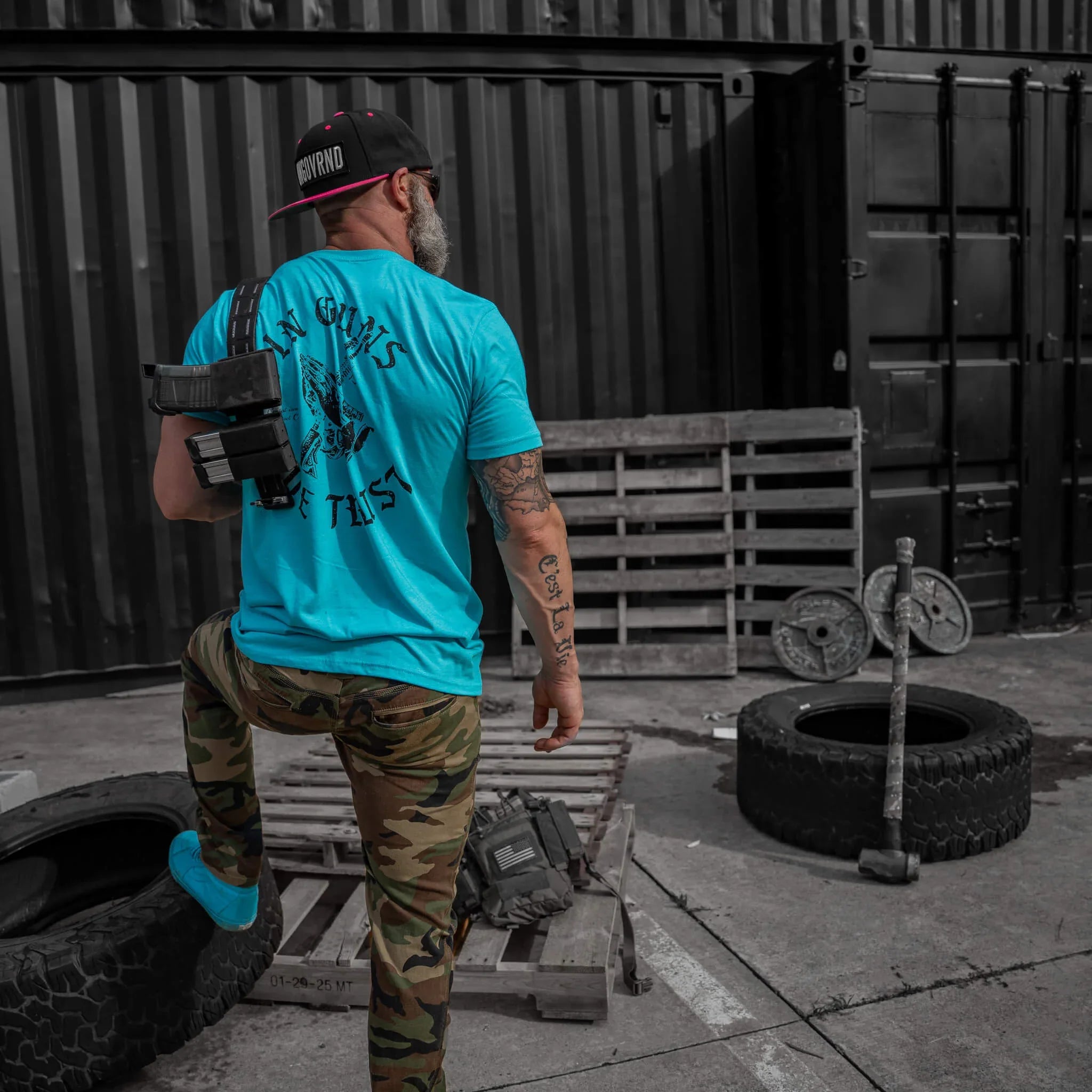 In Guns We Trust Men's T-Shirt - Combat Iron Apparel Co.