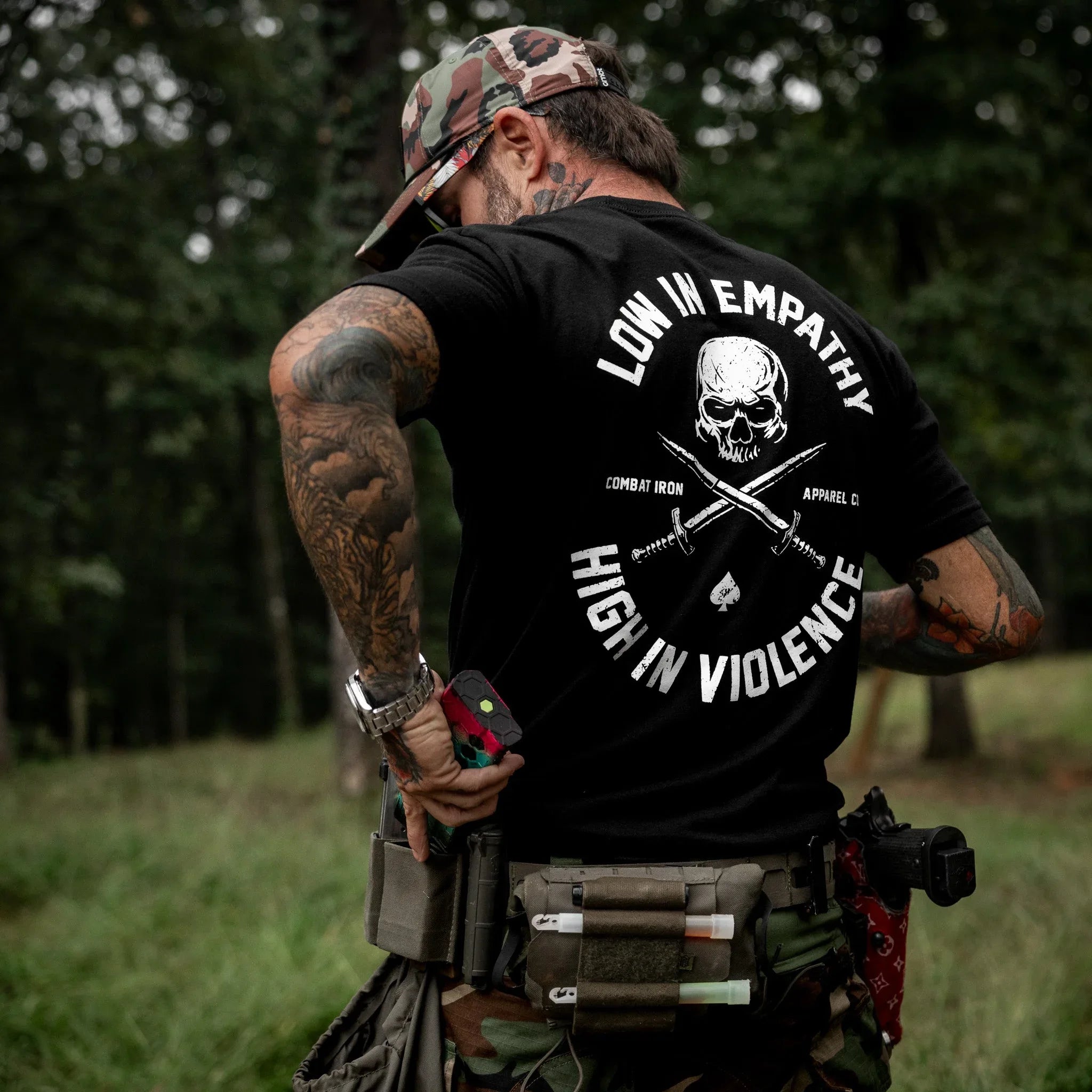 Low In Empathy High In Violence Men's T-Shirt - Combat Iron Apparel Co.