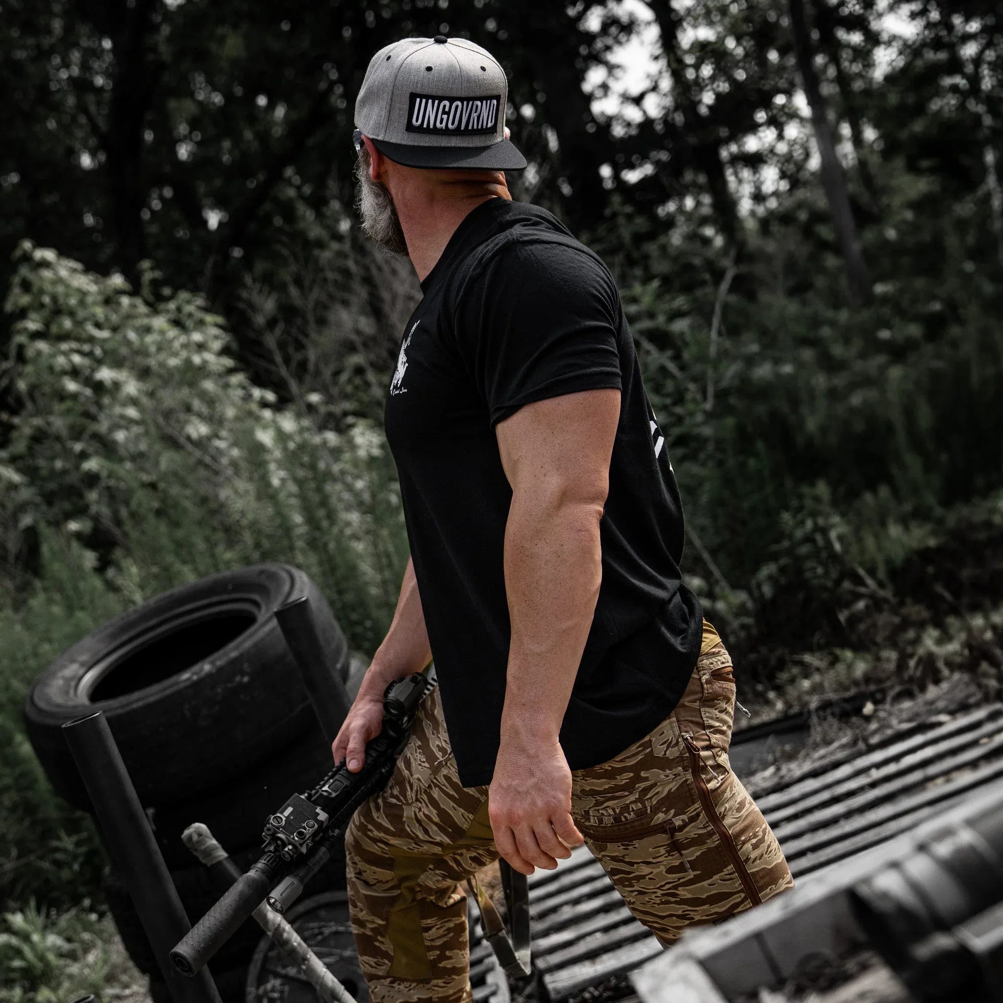 In Guns We Trust Men's T-Shirt - Combat Iron Apparel Co.
