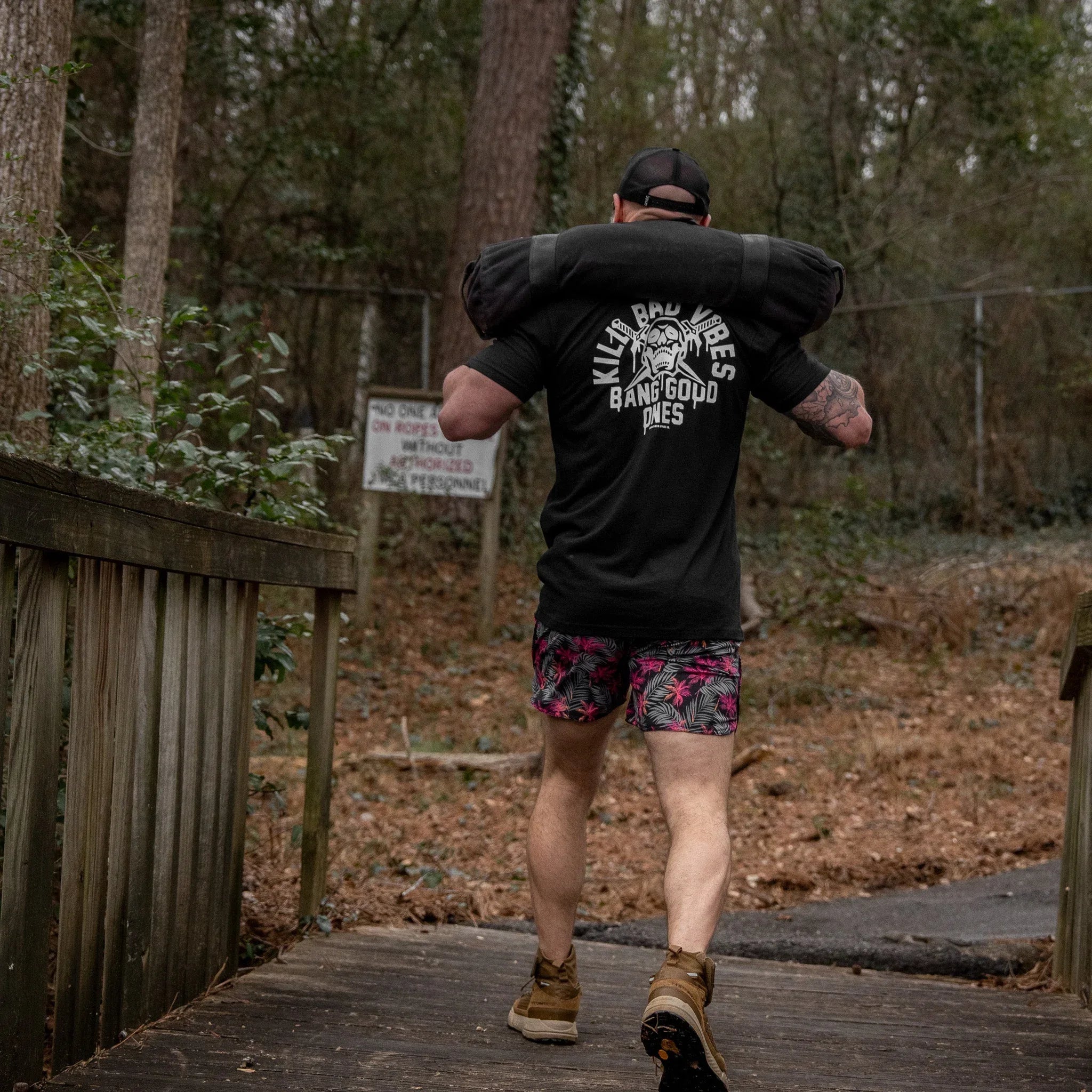 Kill Bad Vibes. Bang Good Ones Skull Men's T-Shirt - Combat Iron Apparel Co.