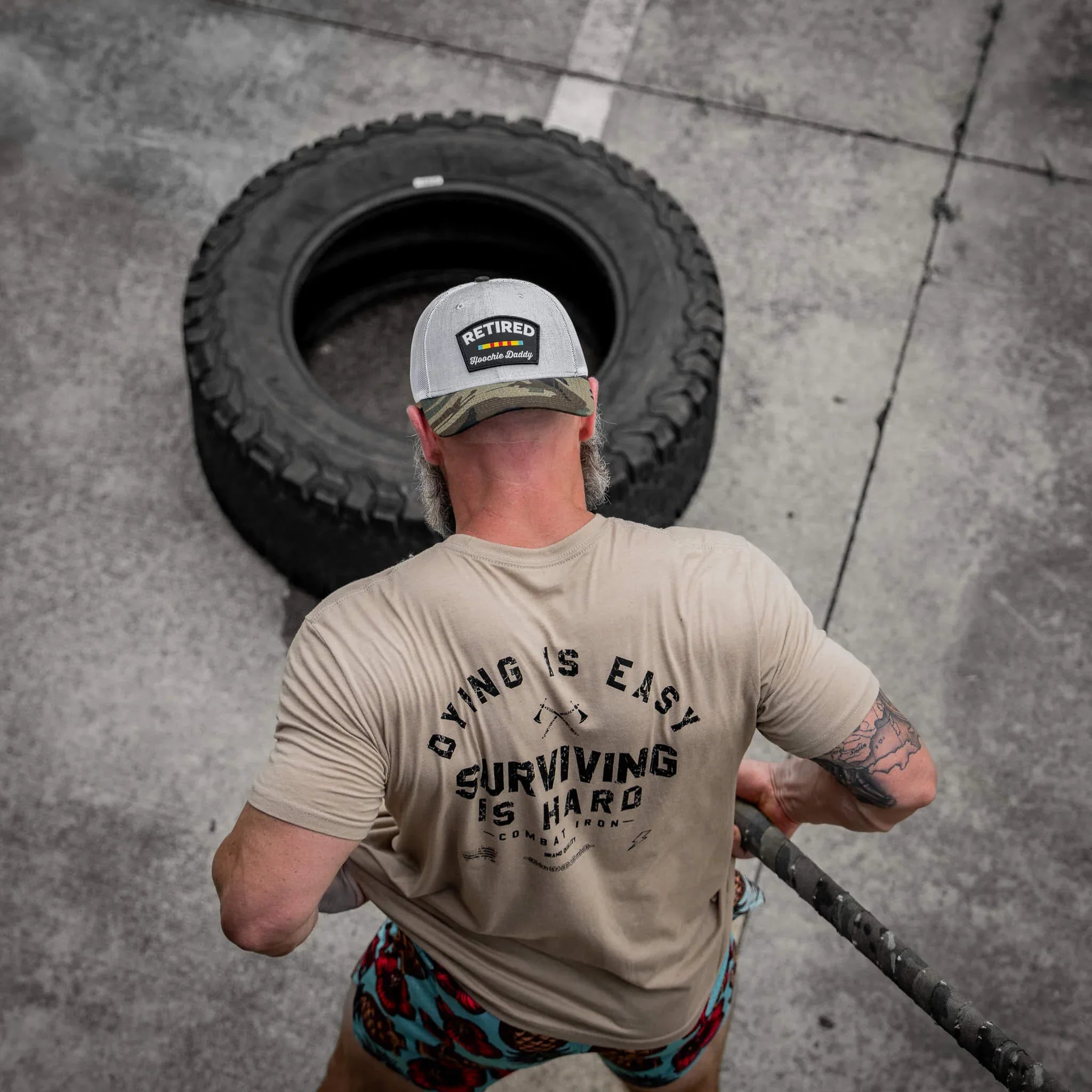Dying is Easy. Surviving Is Hard Men's T-Shirt - Combat Iron Apparel Co.