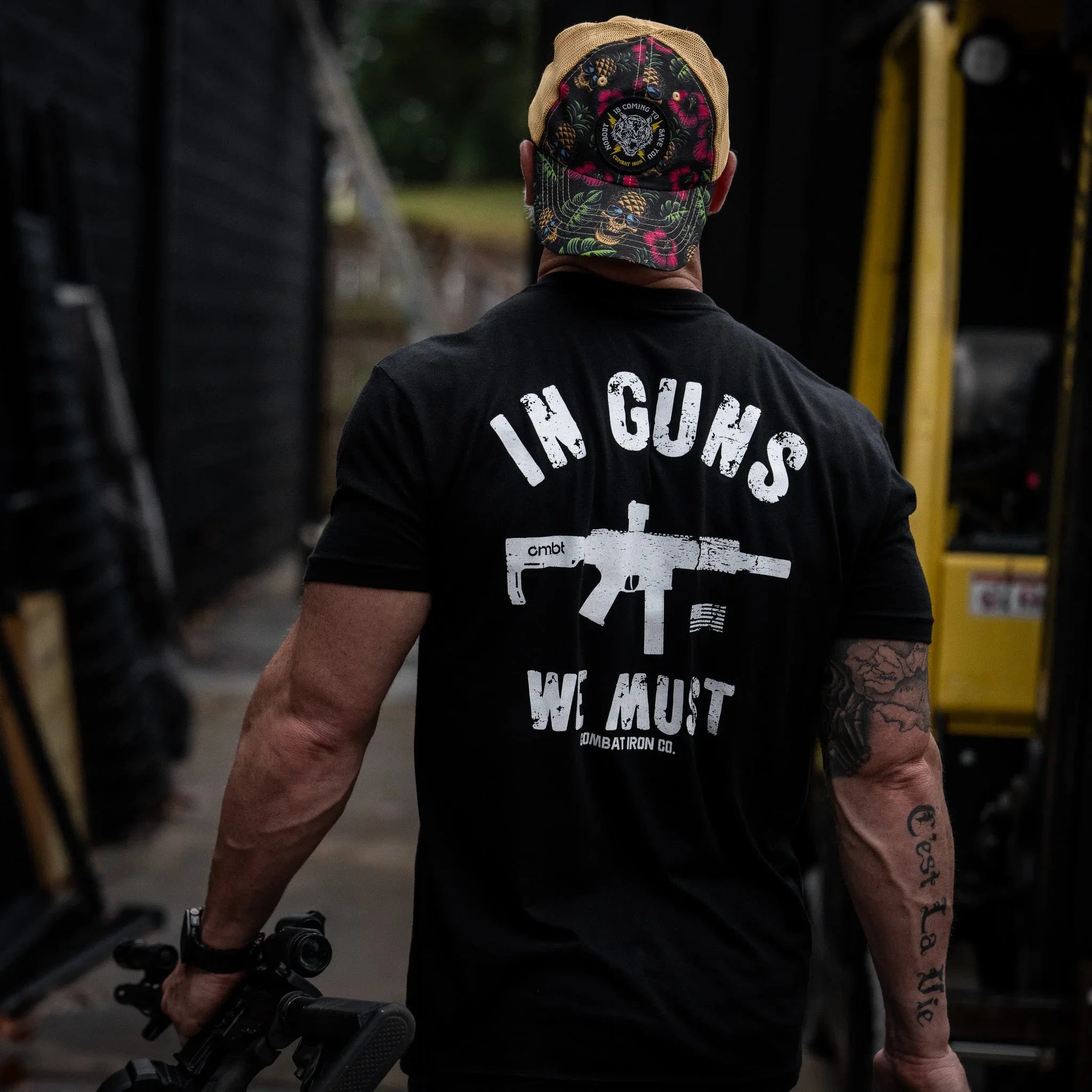 In Guns We Must Men's T-Shirt - Combat Iron Apparel Co.