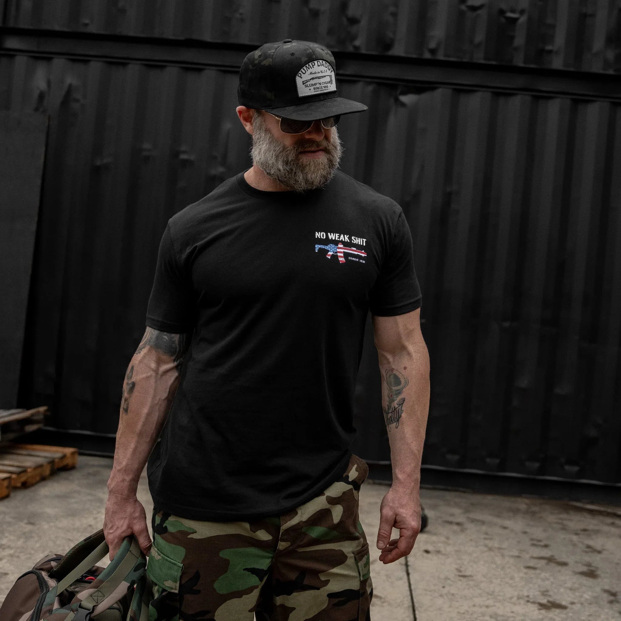 No Weak Shit Rifle Men's T-Shirt - Combat Iron Apparel Co.