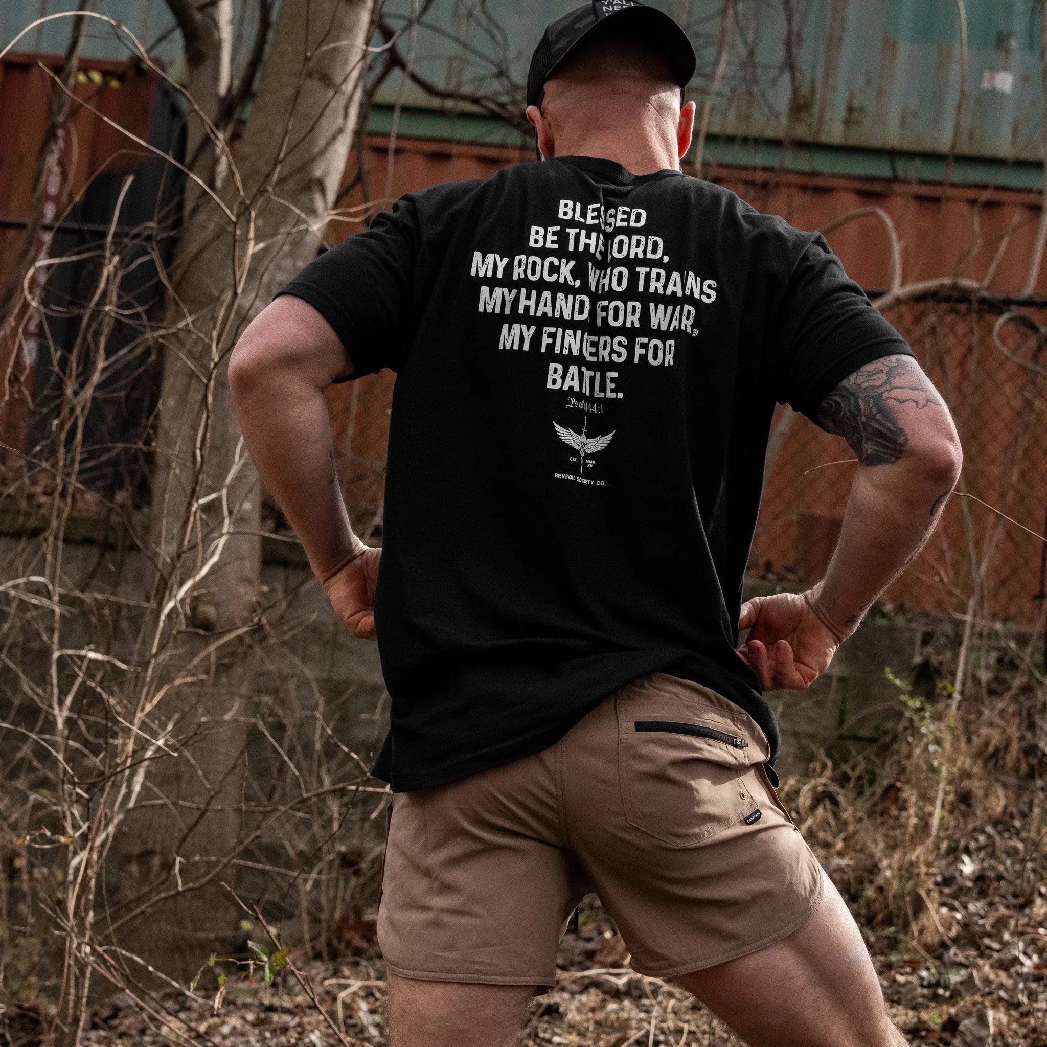 Psalm 144:1 Men's T-Shirt - Combat Iron Apparel Co.