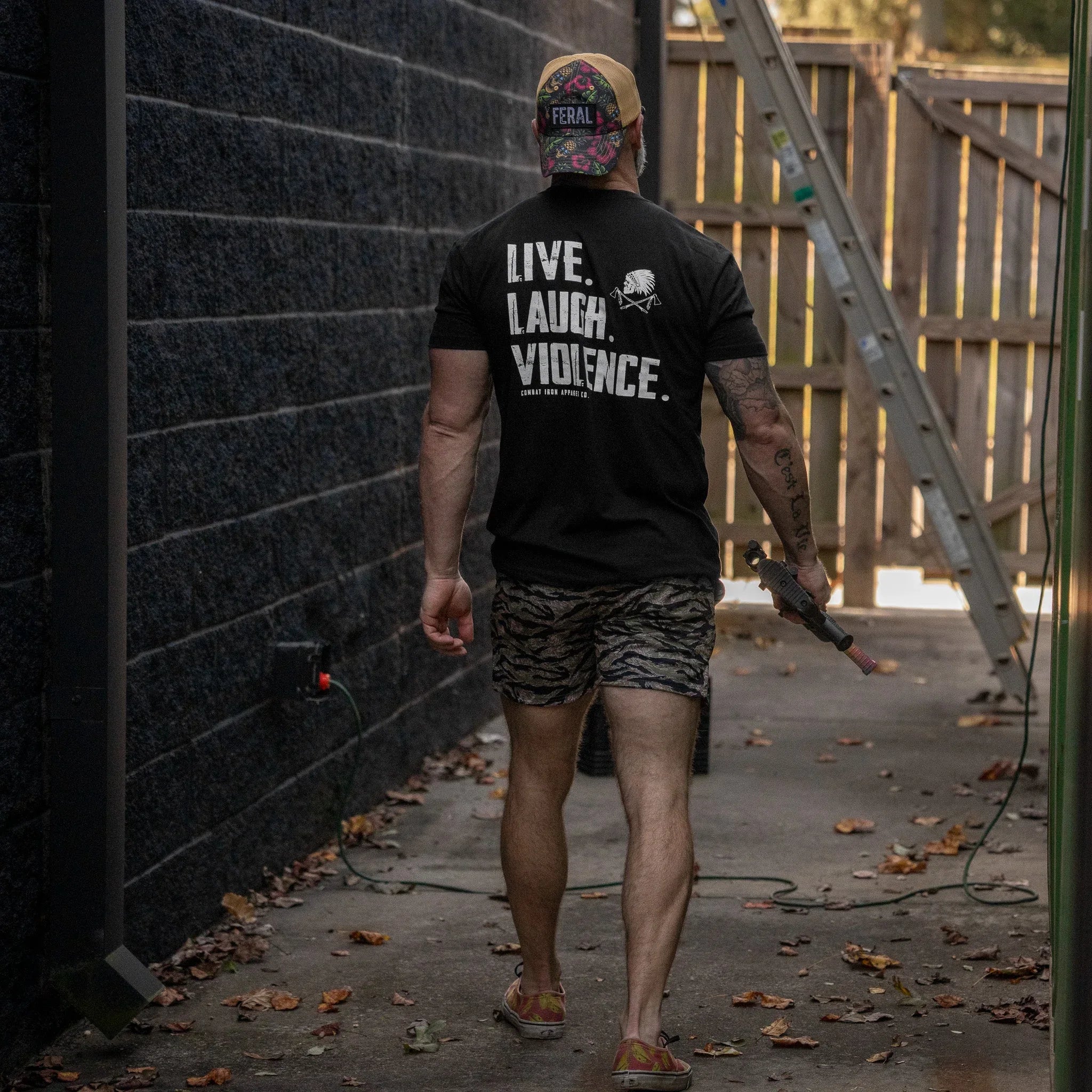 Live. Laugh. Violence. Men's T-Shirt - Combat Iron Apparel Co.