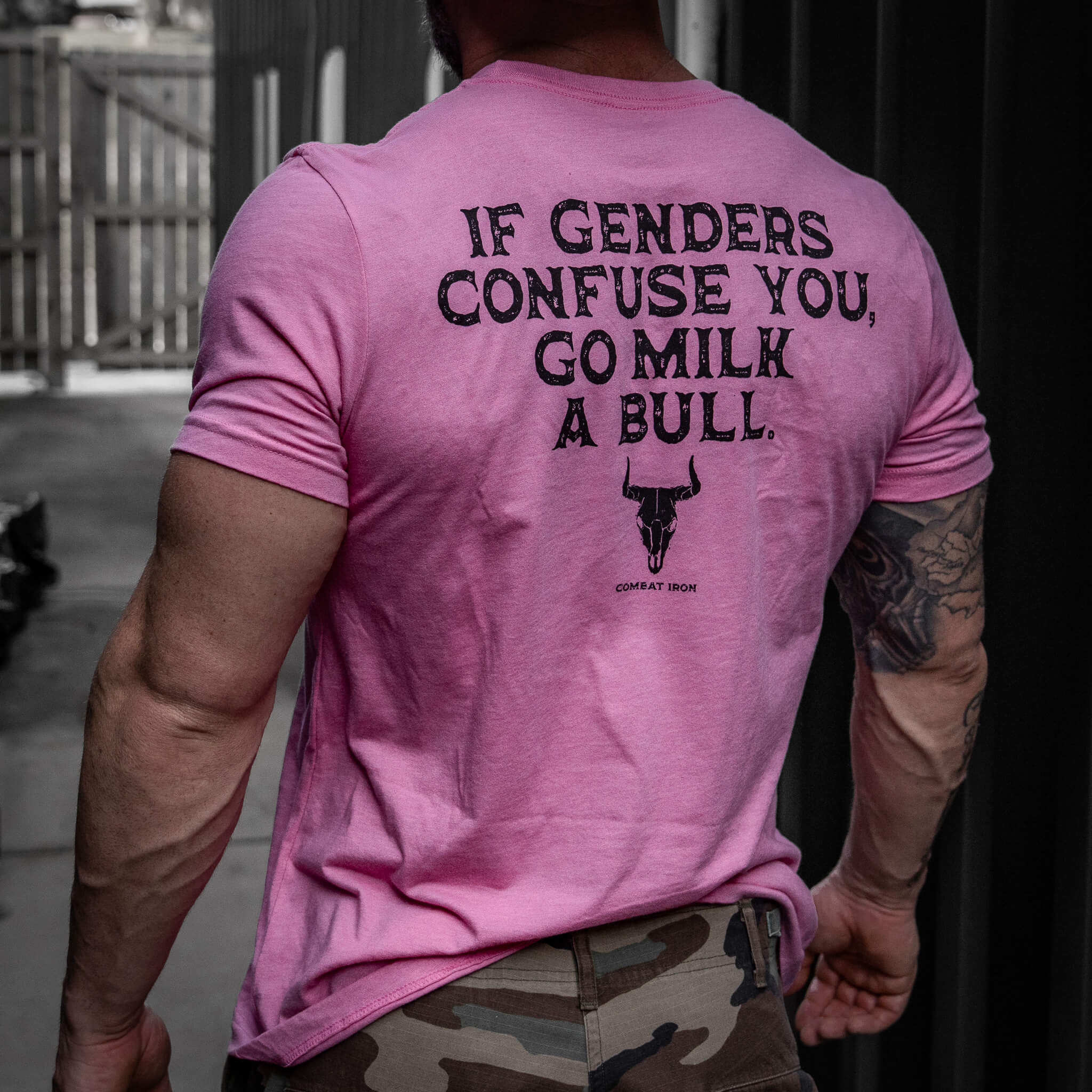 If Genders Confuse You, Go Milk a Bull Men's T-Shirt - Combat Iron Apparel Co.