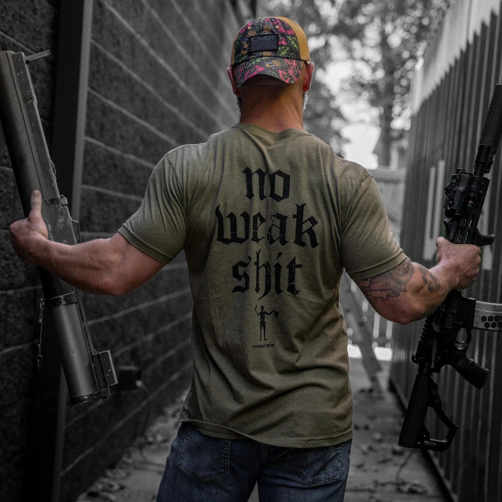 No Weak Shit Men's T-Shirt - Combat Iron Apparel Co.