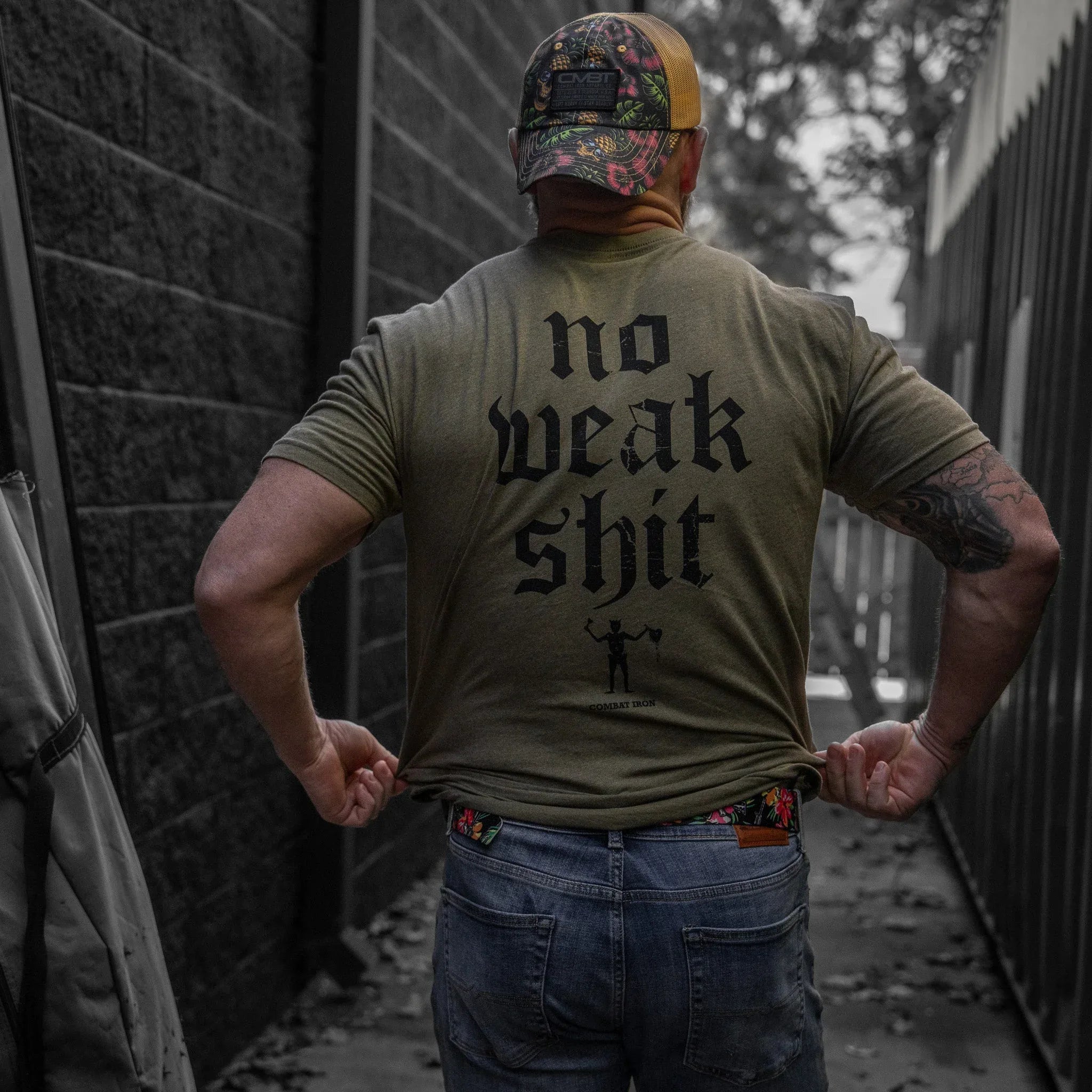 No Weak Shit Men's T-Shirt - Combat Iron Apparel Co.