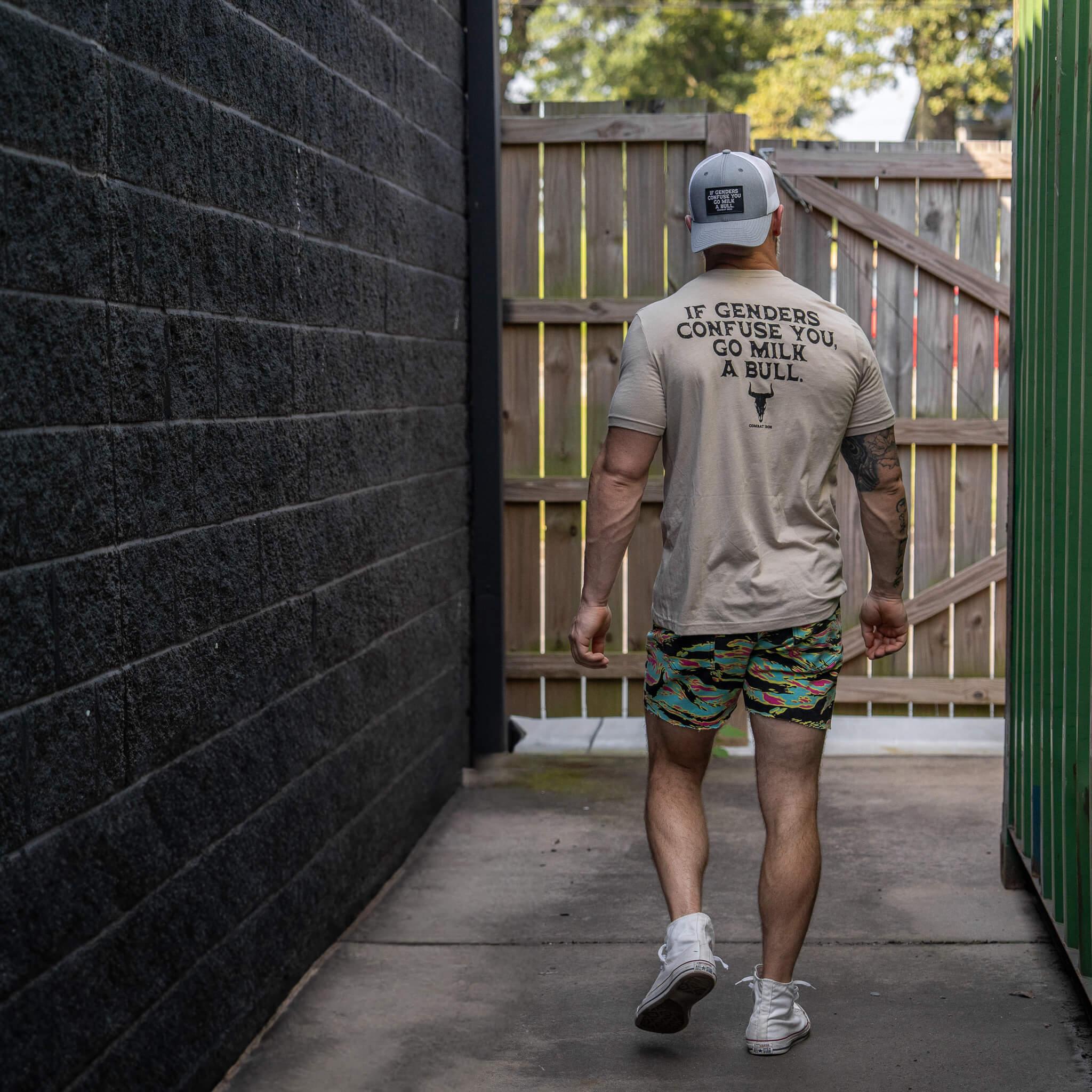 If Genders Confuse You, Go Milk a Bull Men's T-Shirt - Combat Iron Apparel Co.