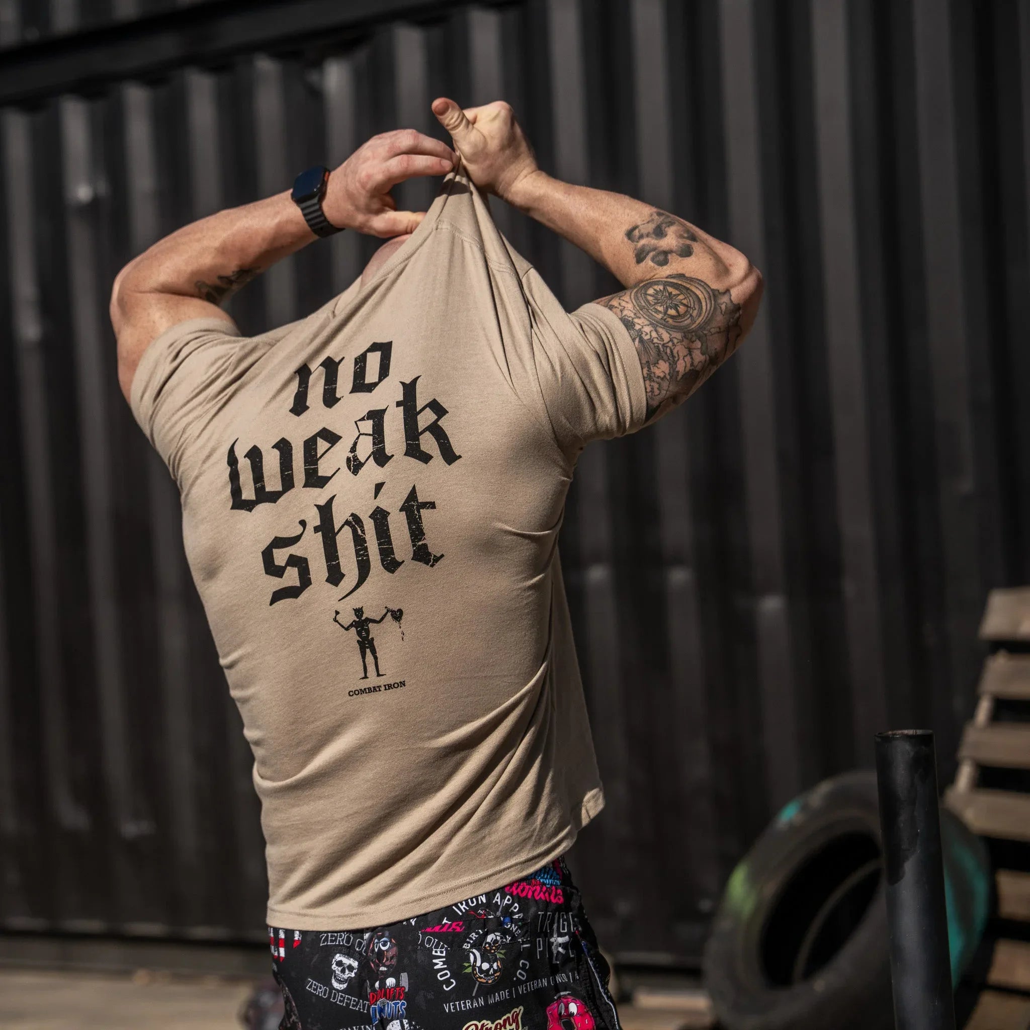 No Weak Shit Men's T-Shirt - Combat Iron Apparel Co.