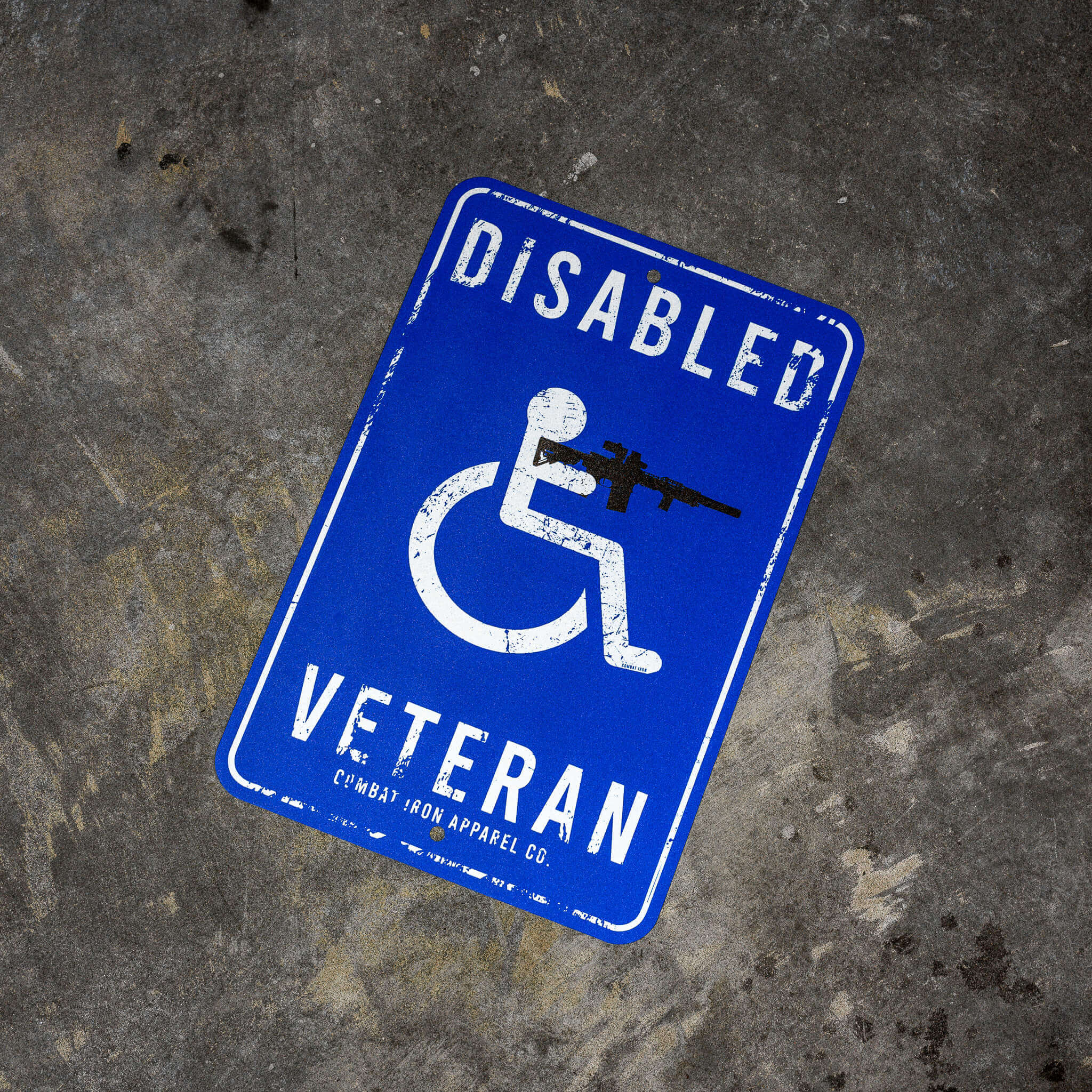 Disabled Veteran Metal Wall Mounted Sign - Combat Iron Apparel Co.