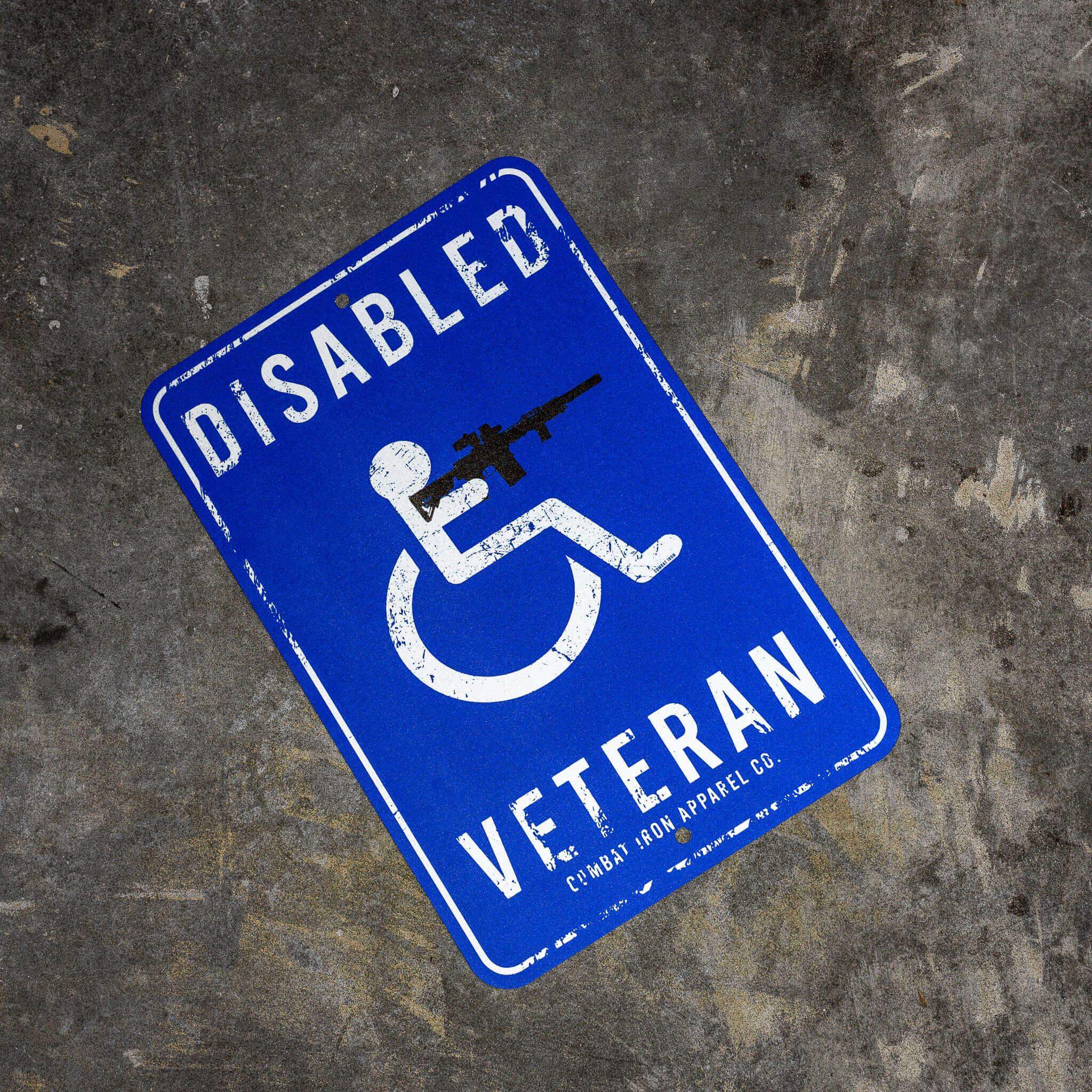 Disabled Veteran Metal Wall Mounted Sign - Combat Iron Apparel Co.