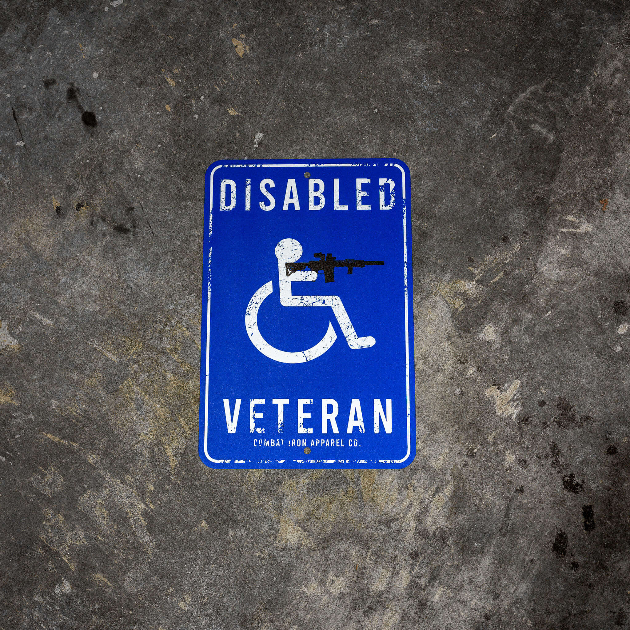 Disabled Veteran Metal Wall Mounted Sign - Combat Iron Apparel Co.