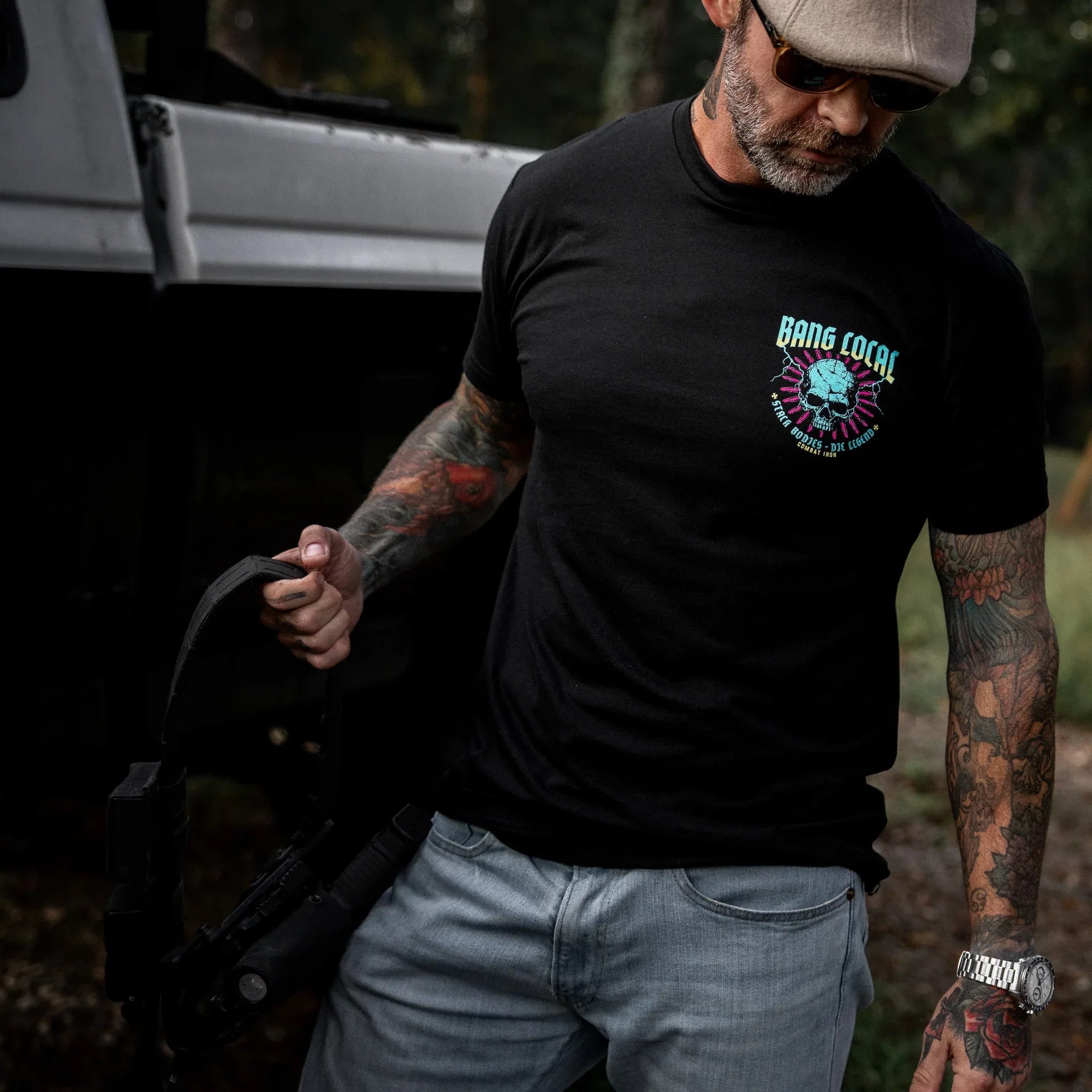 Bang Local. Stack Bodies Men's T-Shirt - Combat Iron Apparel Co.