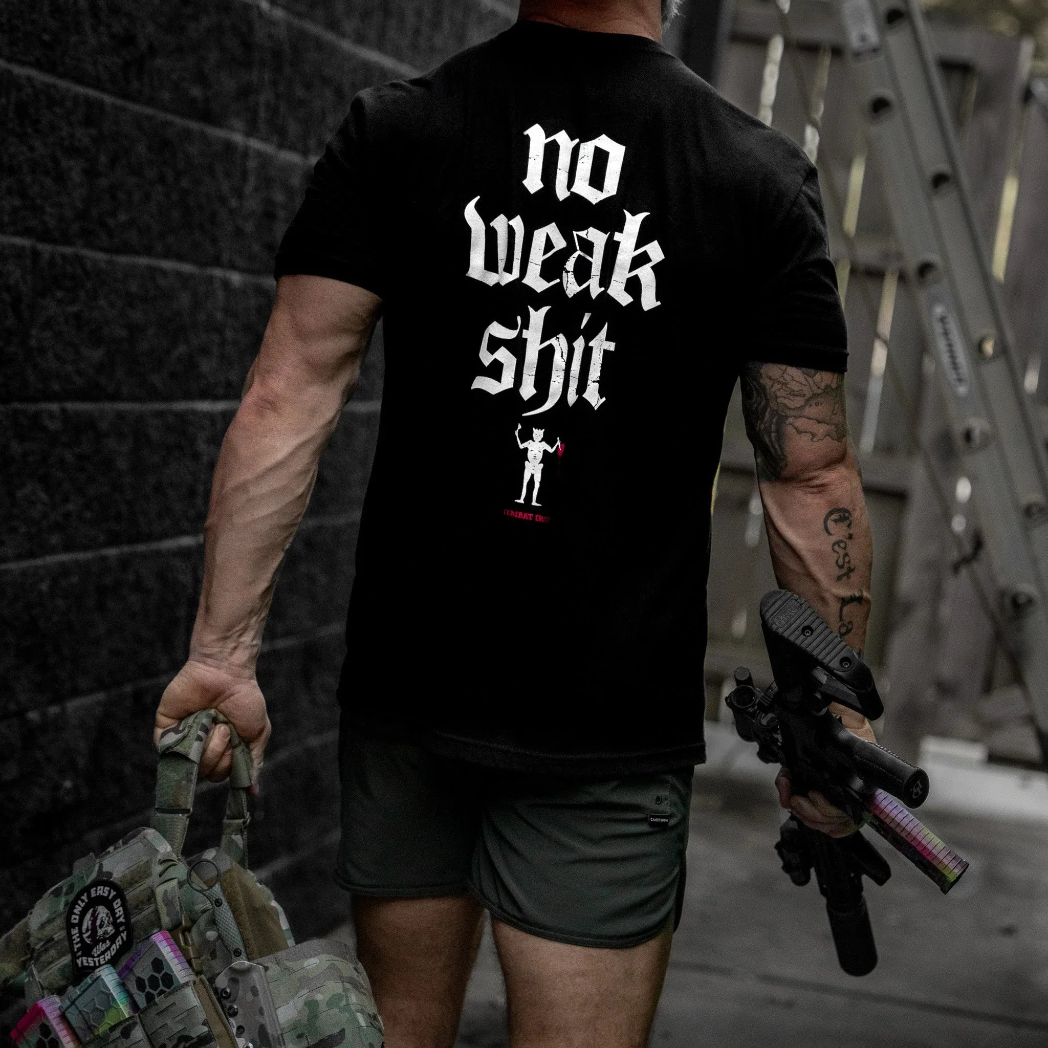 No Weak Shit Men's T-Shirt - Combat Iron Apparel Co.