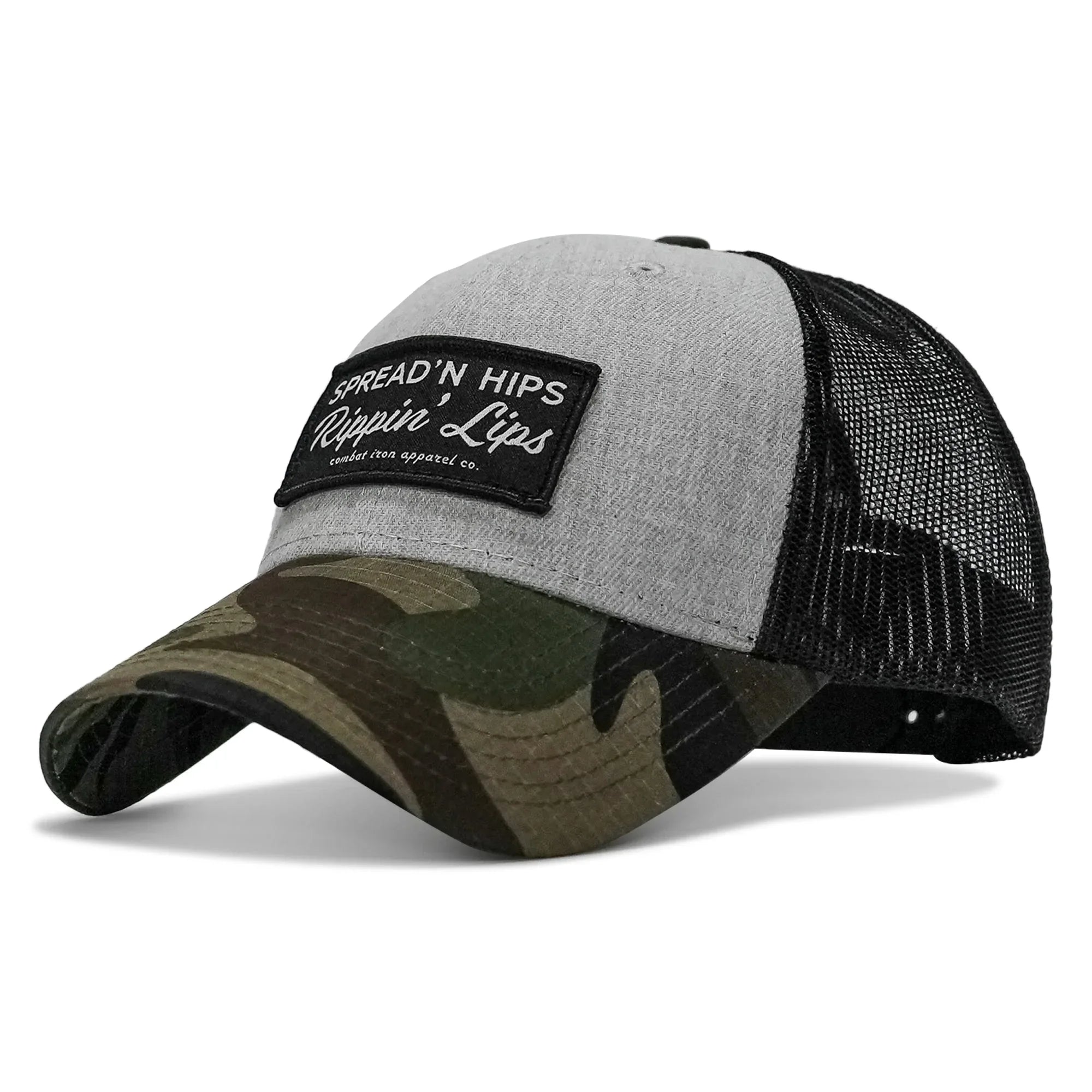 Spreadin' Hips Rippin' Lips Patch Snapback - Combat Iron Apparel Co.