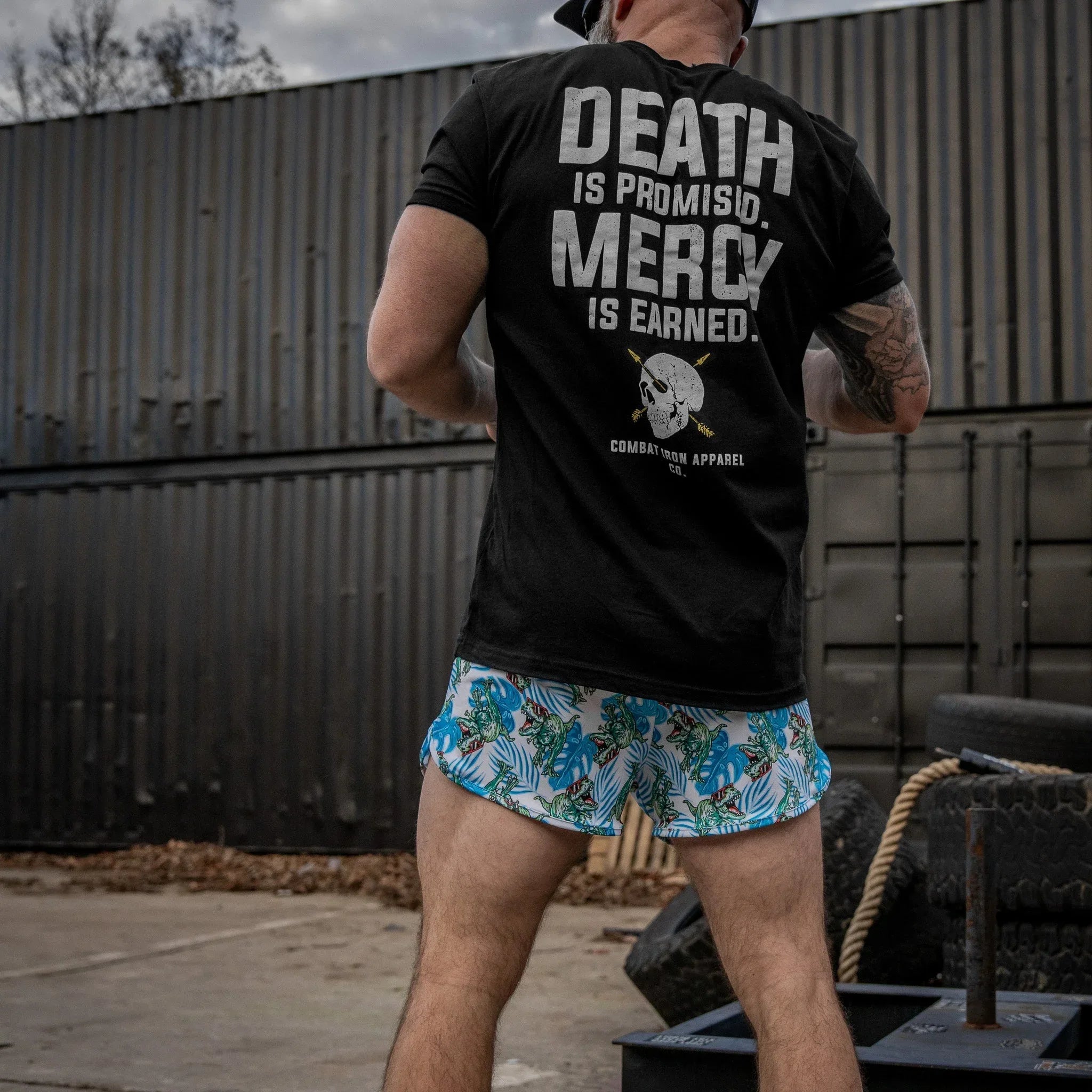Death Is Promised. Mercy Is Earned Men's T-Shirt - Combat Iron Apparel Co.