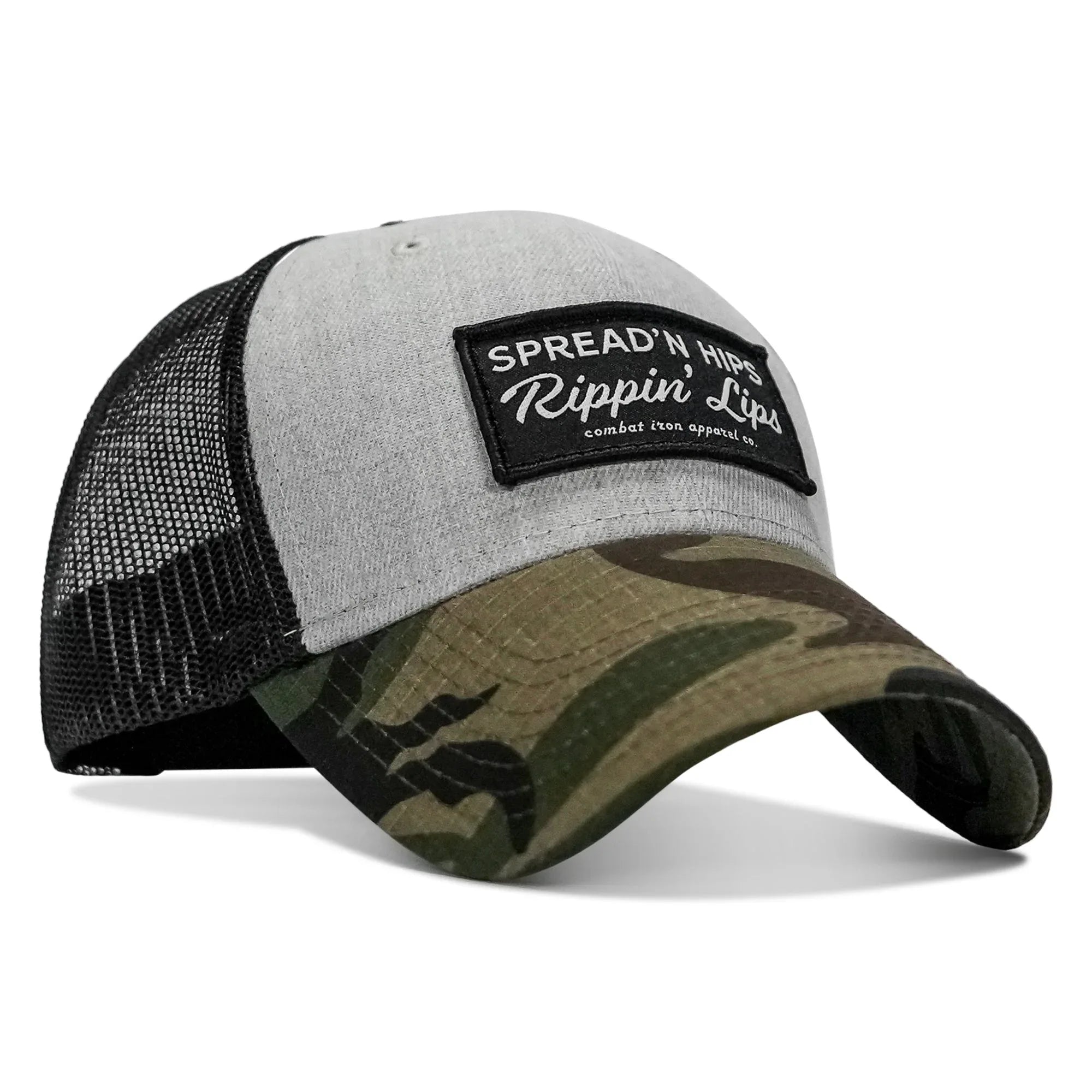 Spreadin' Hips Rippin' Lips Patch Snapback - Combat Iron Apparel Co.