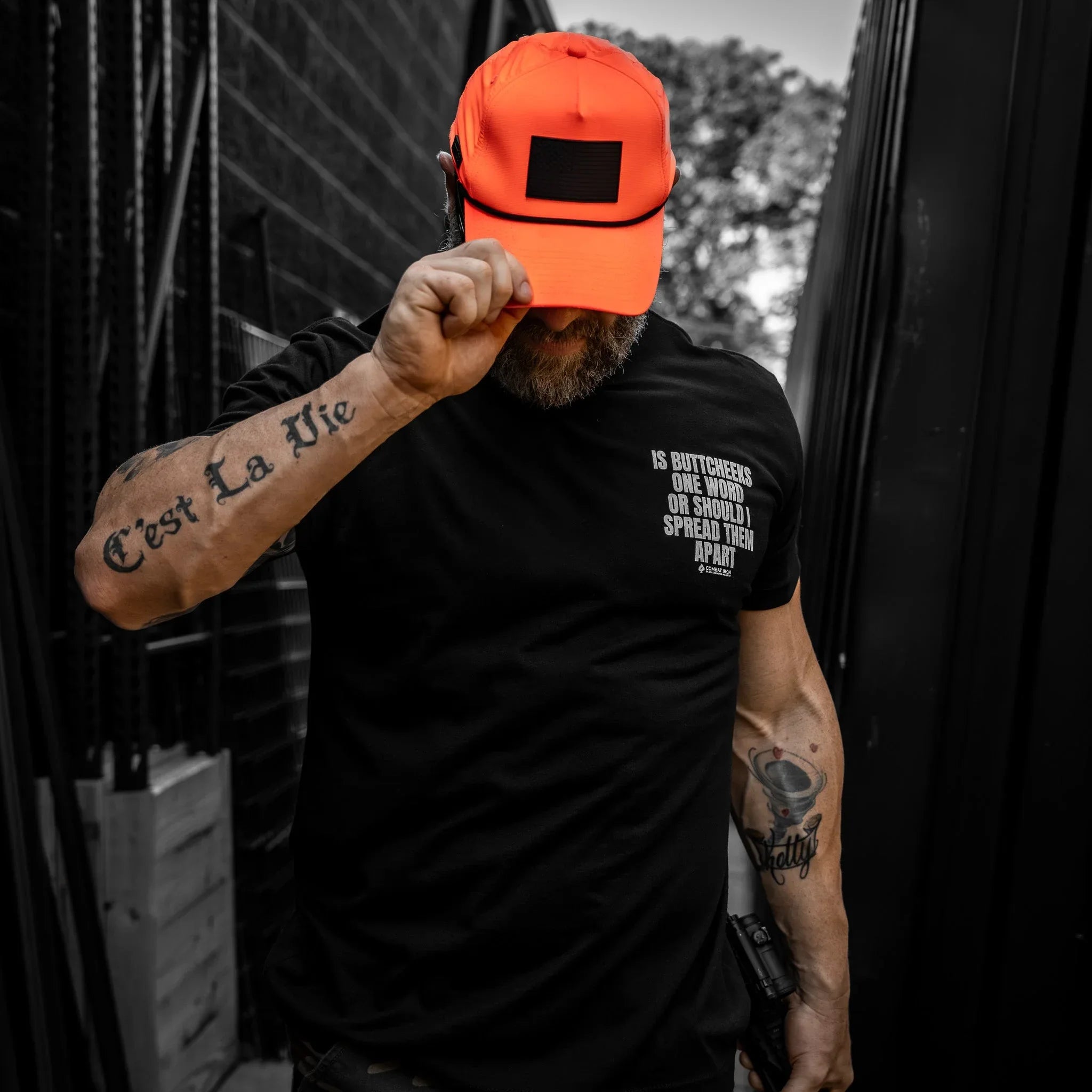 Is Buttcheeks One Word Or Should I Spread Them Apart Men's T-Shirt - Combat Iron Apparel Co.