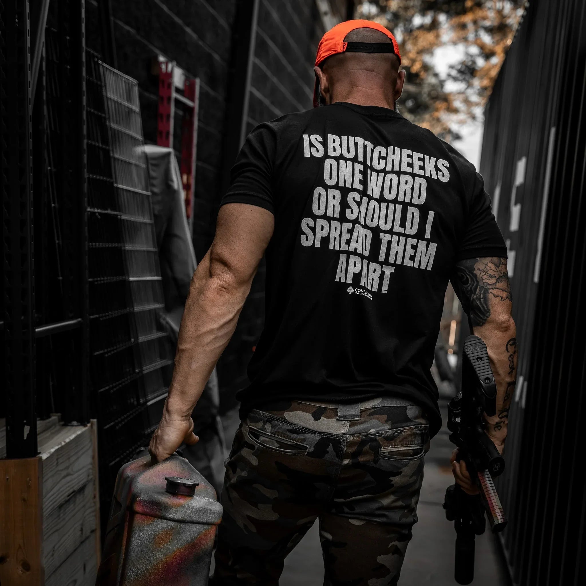 Is Buttcheeks One Word Or Should I Spread Them Apart Men's T-Shirt - Combat Iron Apparel Co.