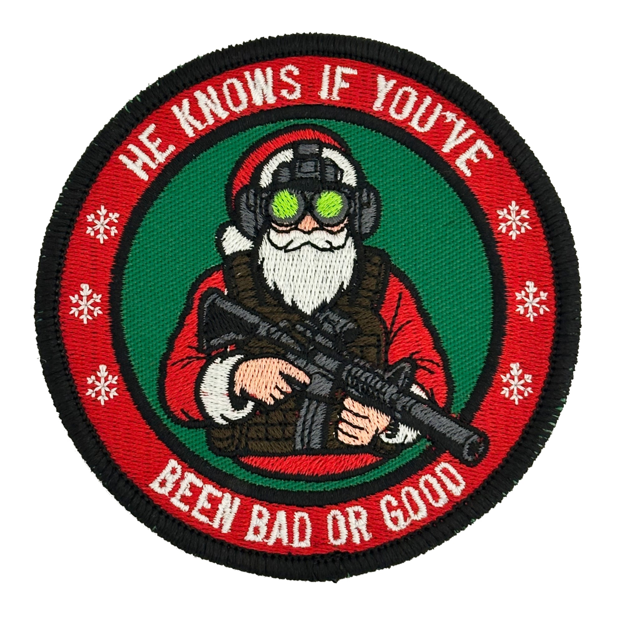 December 2025 POTM - He Knows If You've Been Bad Or Good - 4" Embroidered Patch