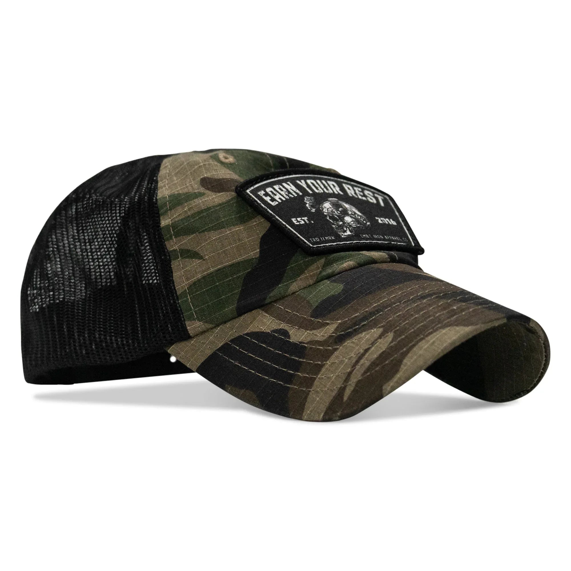 Earn Your Rest Patch Tactical Ripstop Mesh Snapback Hat - Combat Iron Apparel Co.