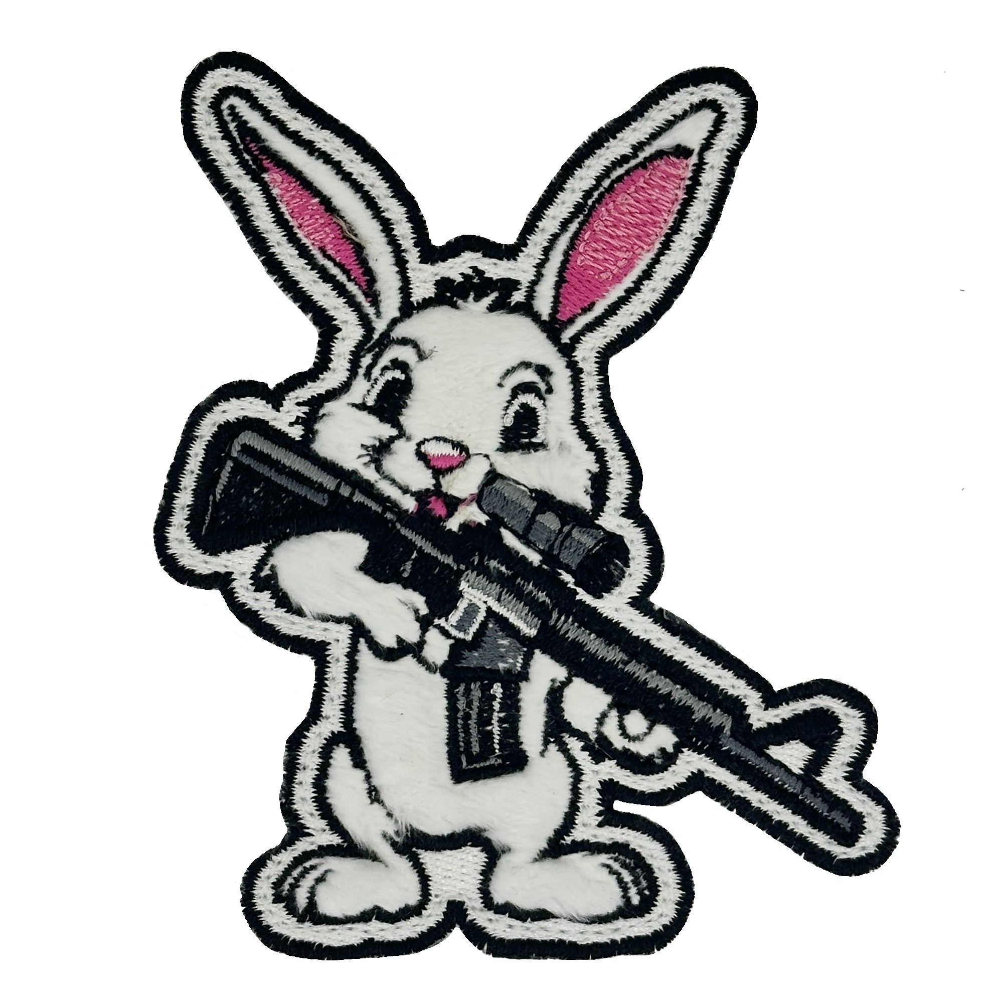Tactical AR15 Battle Bunny - Fuzzy 4" Patch - Bad Bunny Collection