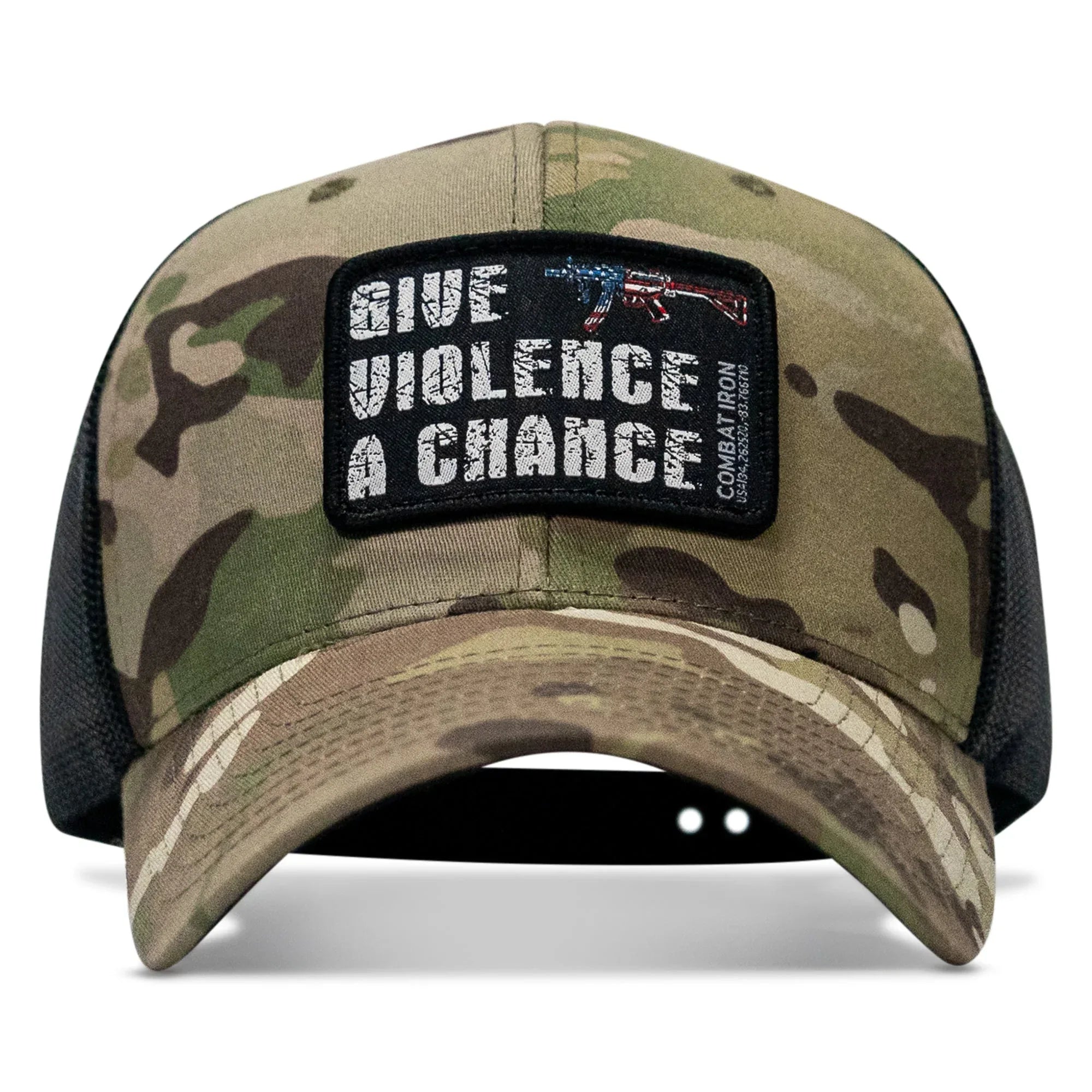 Give Violence A Chance Patch Snapback - Combat Iron Apparel Co.
