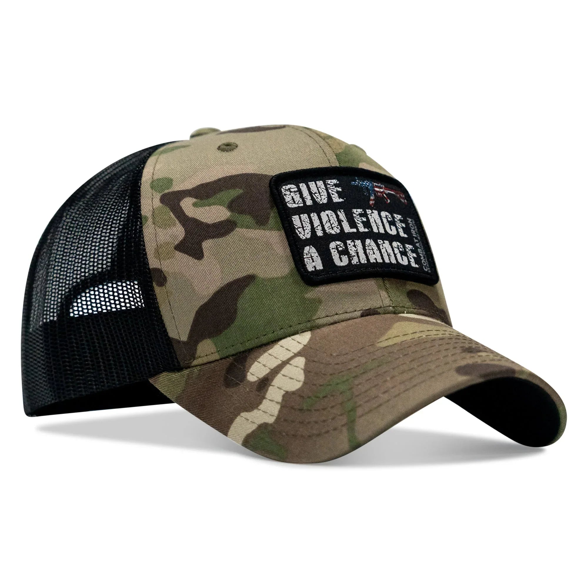 Give Violence A Chance Patch Snapback - Combat Iron Apparel Co.