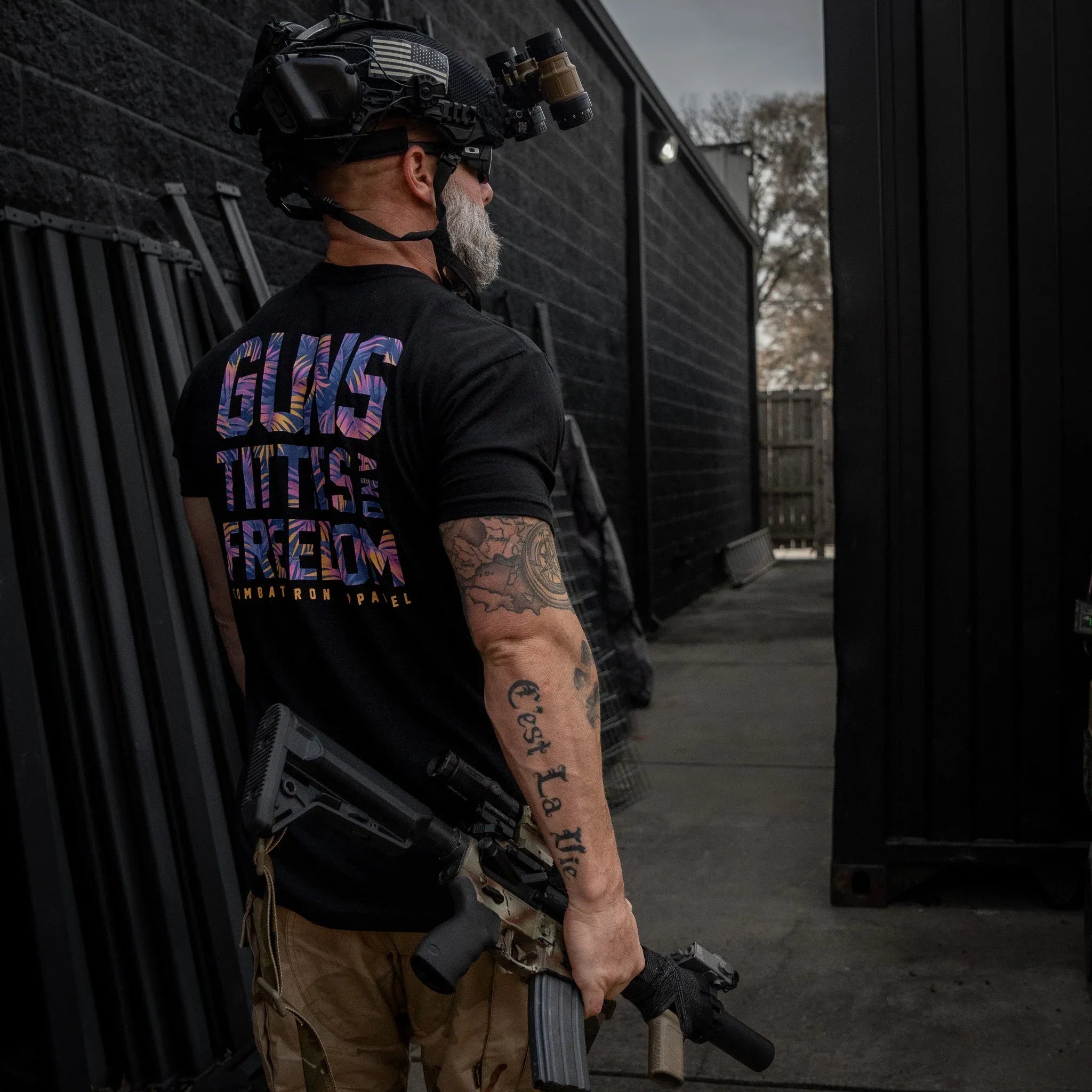 Guns, Titties And Freedom Men's T-Shirt - Combat Iron Apparel Co.