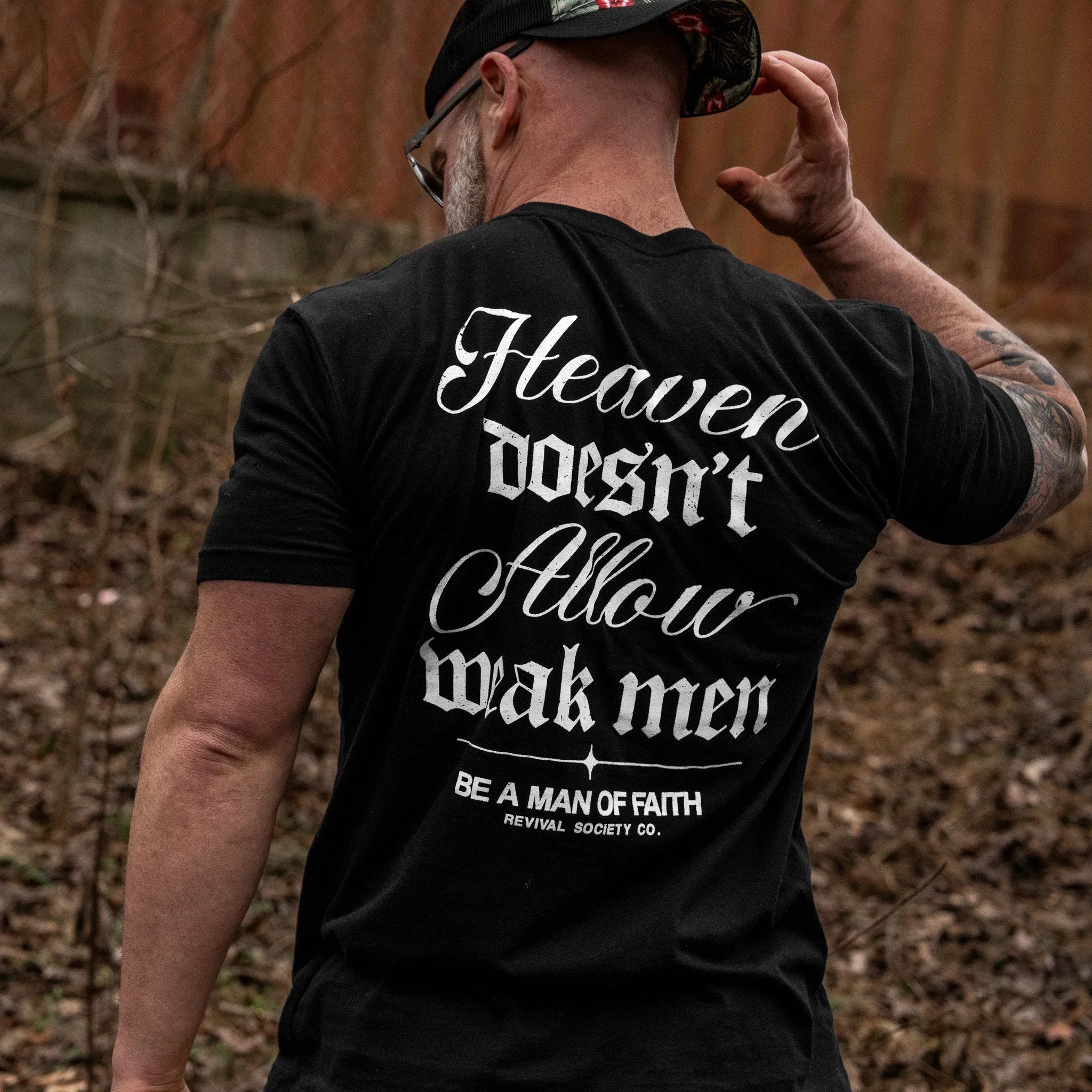 Heaven Doesn't Allow Weak Men Men's T-Shirt - Combat Iron Apparel Co.