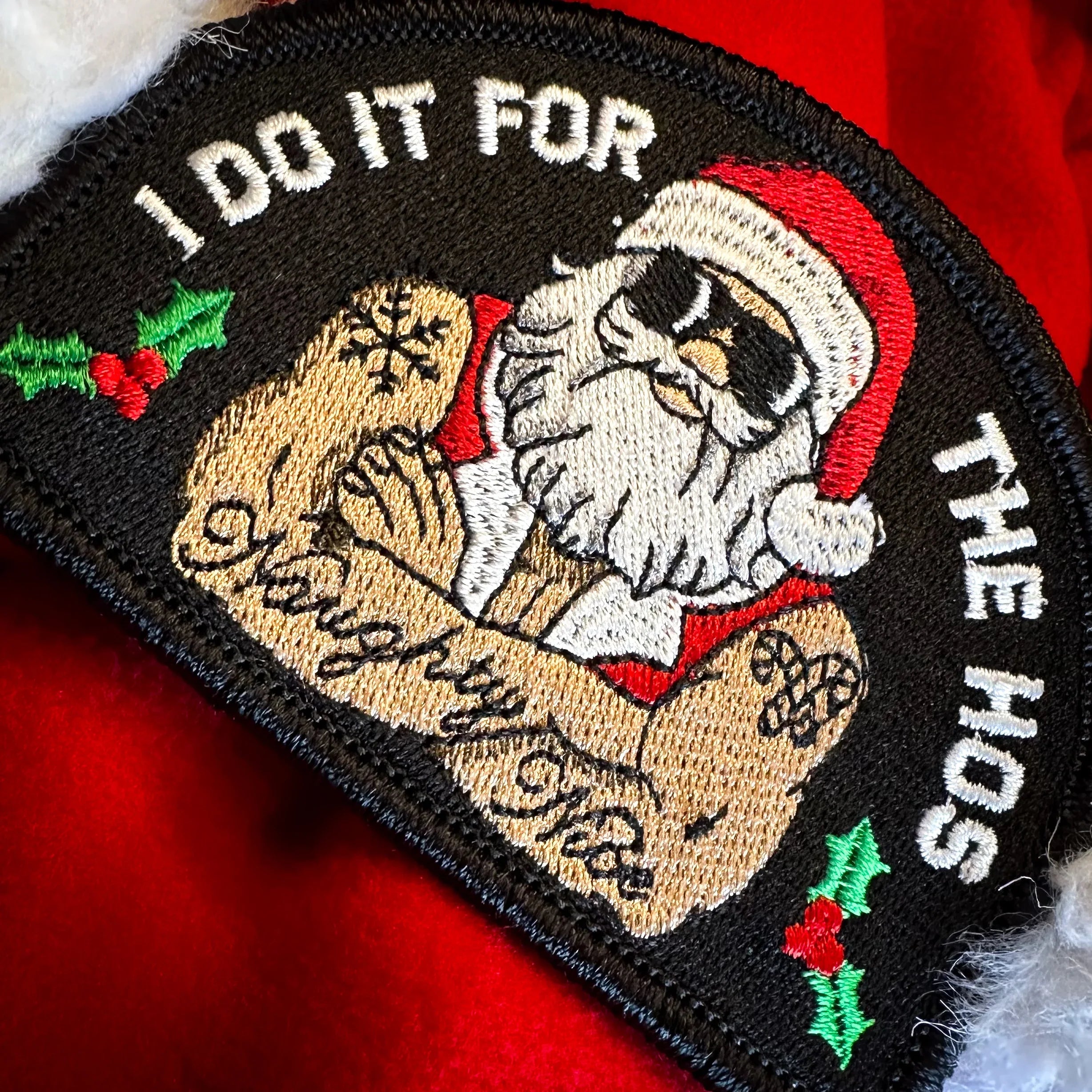 December 2023 POTM - I DO IT FOR THE HOs - Jacked Santa Christmas Patch