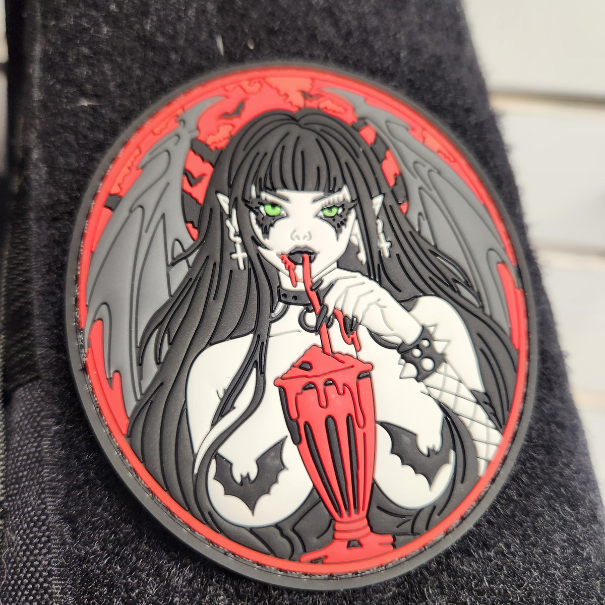 Succubus - Goth Vampire - 3.5" PVC Patch