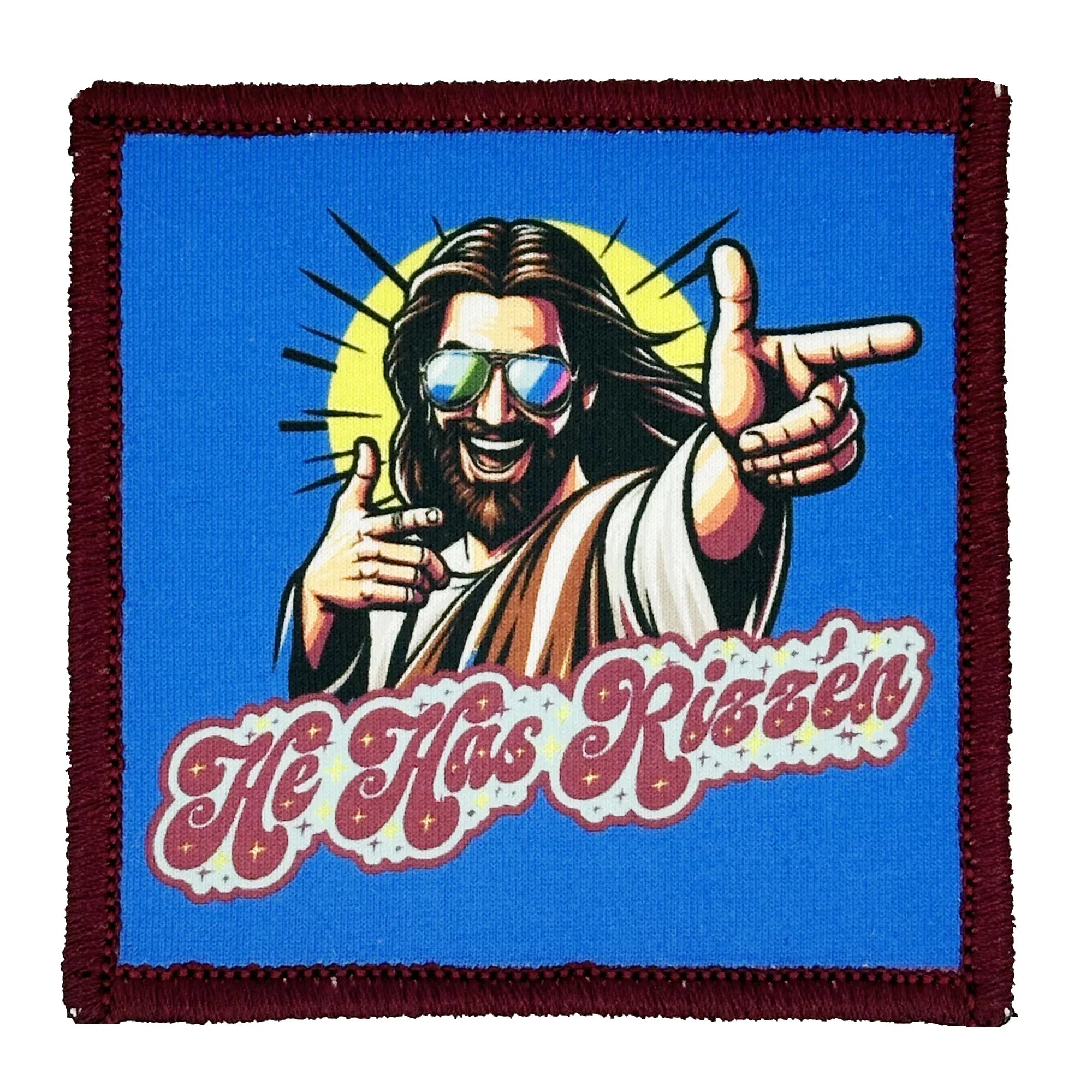 Gen Z Jesus - Praise be, He Has Rizz'en - 3" Sublimated Patch - Bad Bunny Collection