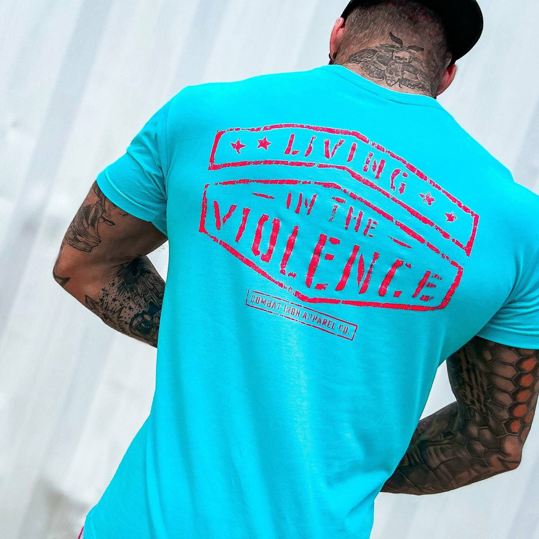 LIVING IN THE VIOLENCE MEN’S T-SHIRT - Combat Iron Apparel Co.