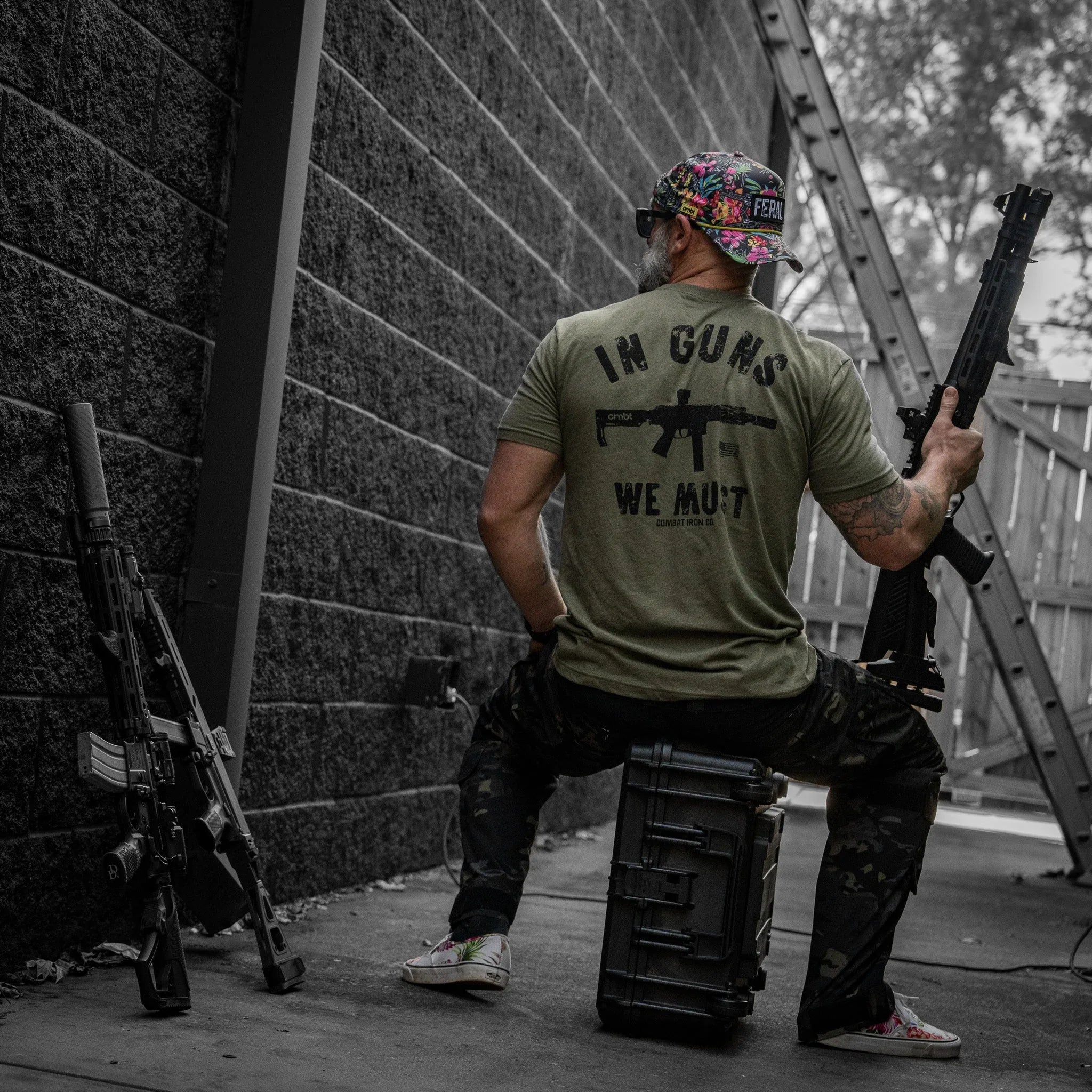 In Guns We Must Men's T-Shirt - Combat Iron Apparel Co.