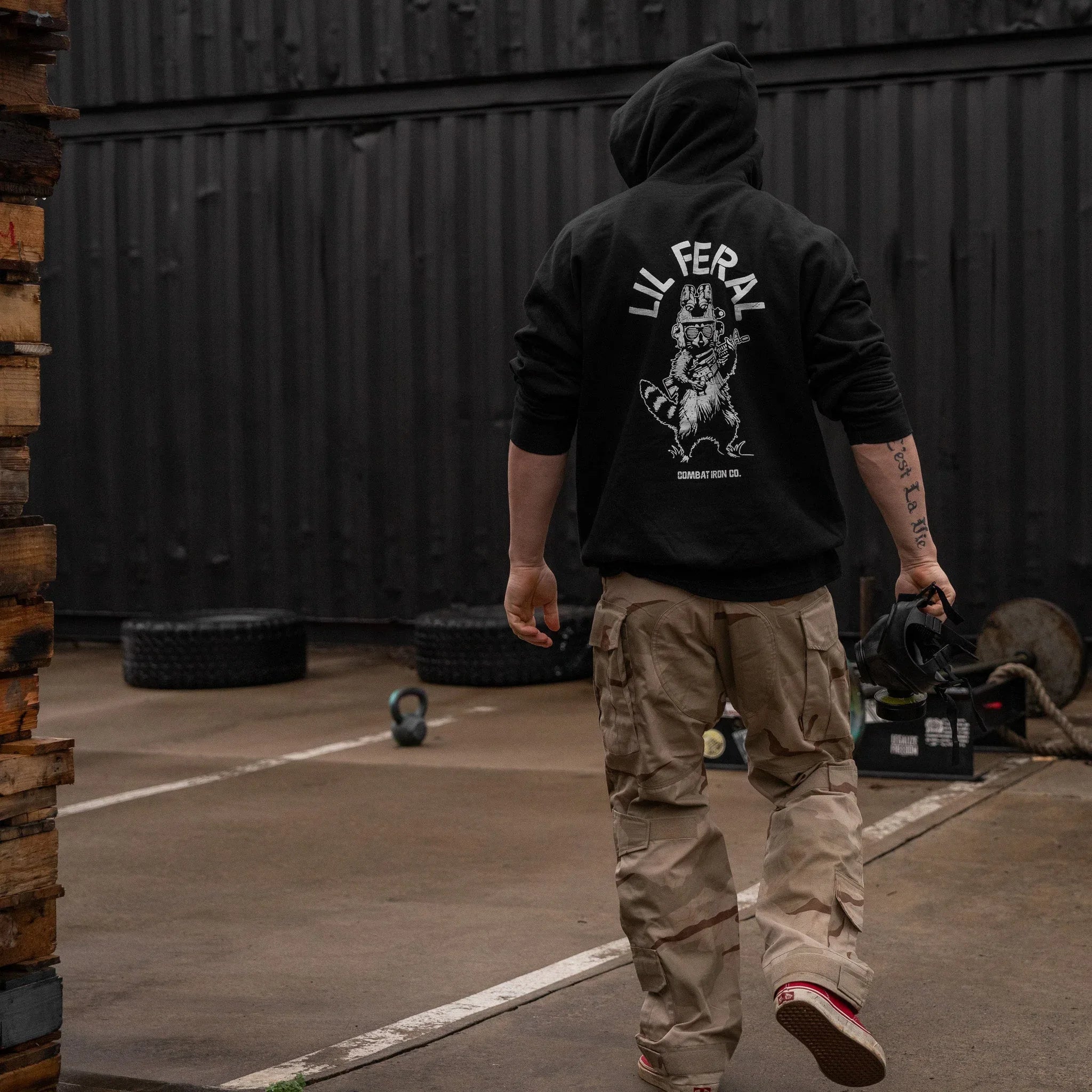 Lil Feral Raccoon Men's Hoodie - Combat Iron Apparel Co.
