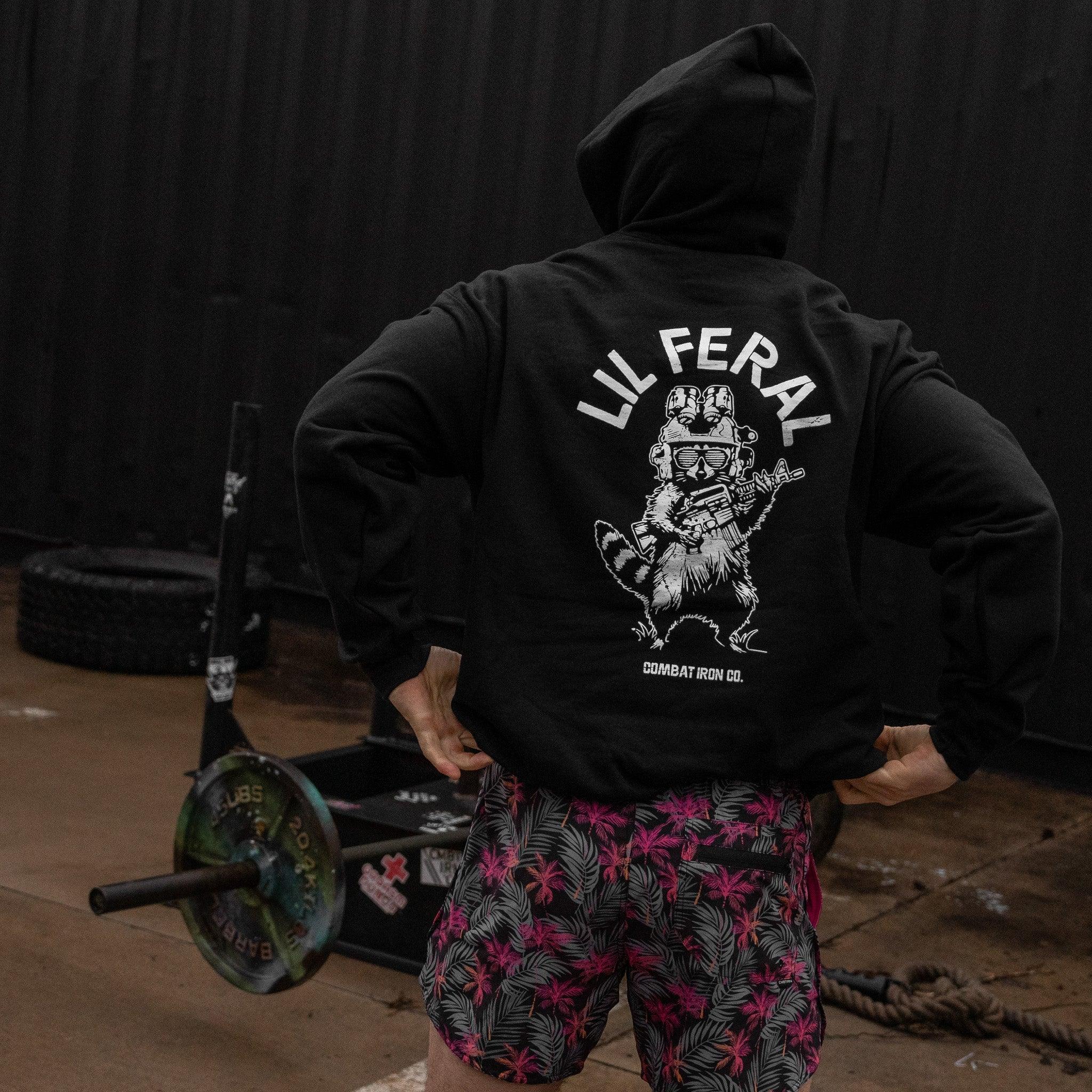 Lil Feral Raccoon Men's Hoodie - Combat Iron Apparel Co.