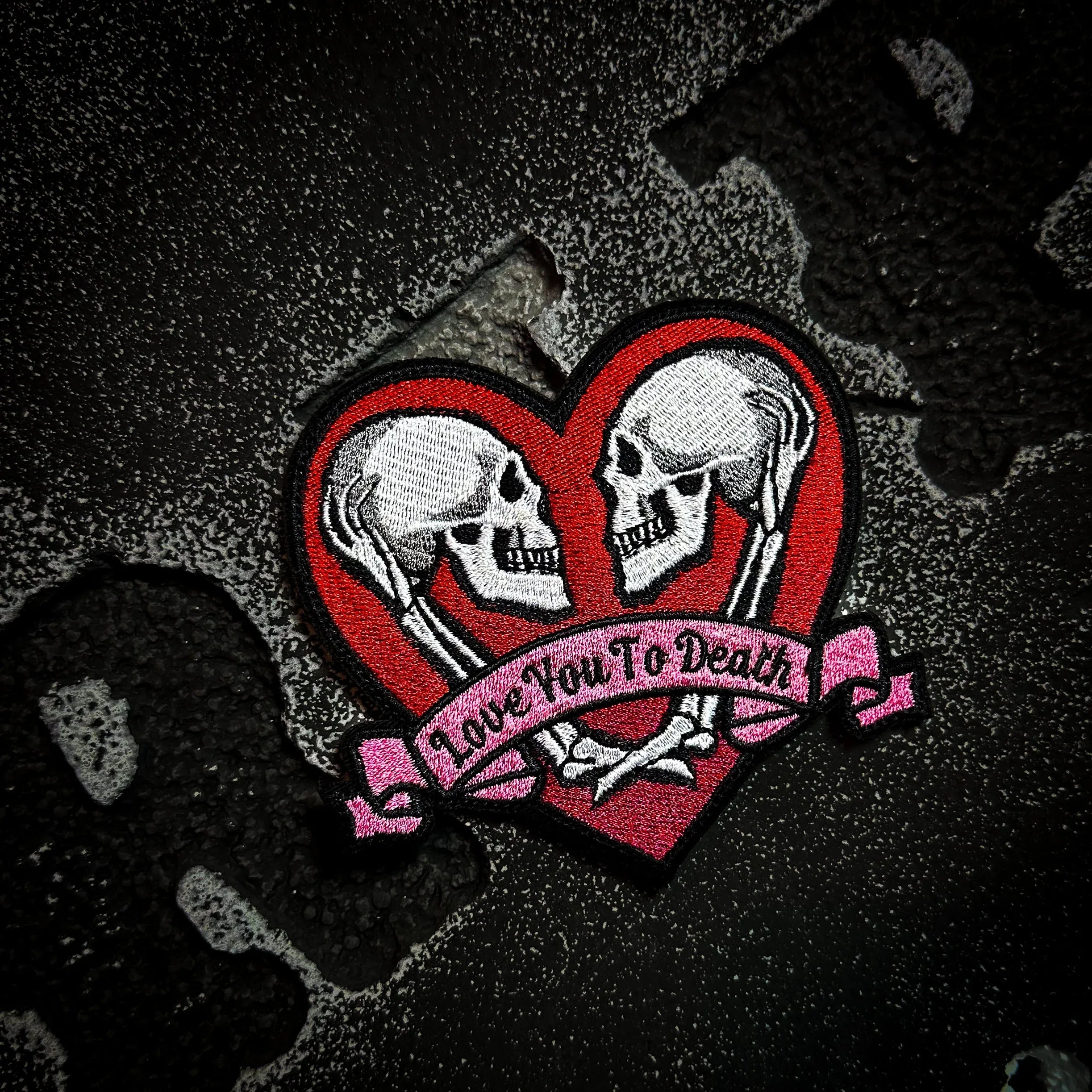Skeleton Heart - Love you to Death - 4 inch Patch
