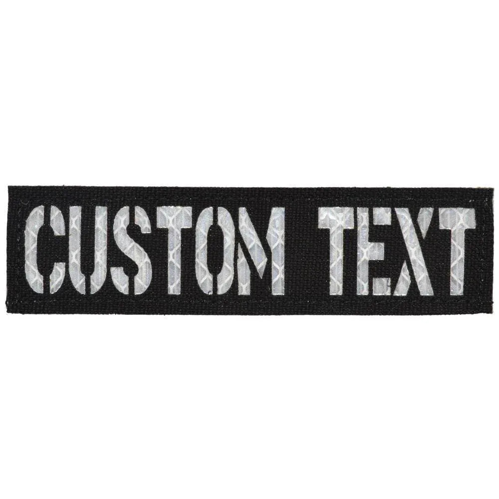 Tactical Gear Junkie Patches Black CORDURA® / Black Non Reflective Custom Text Laser Cut - 1x3.75 CORDURA® Patch