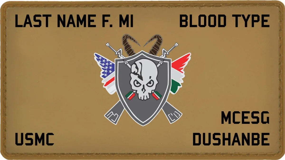 Custom PVC MSG Det. Dushanbe Plate Carrier - 2.25x4 PVC Flak Patch